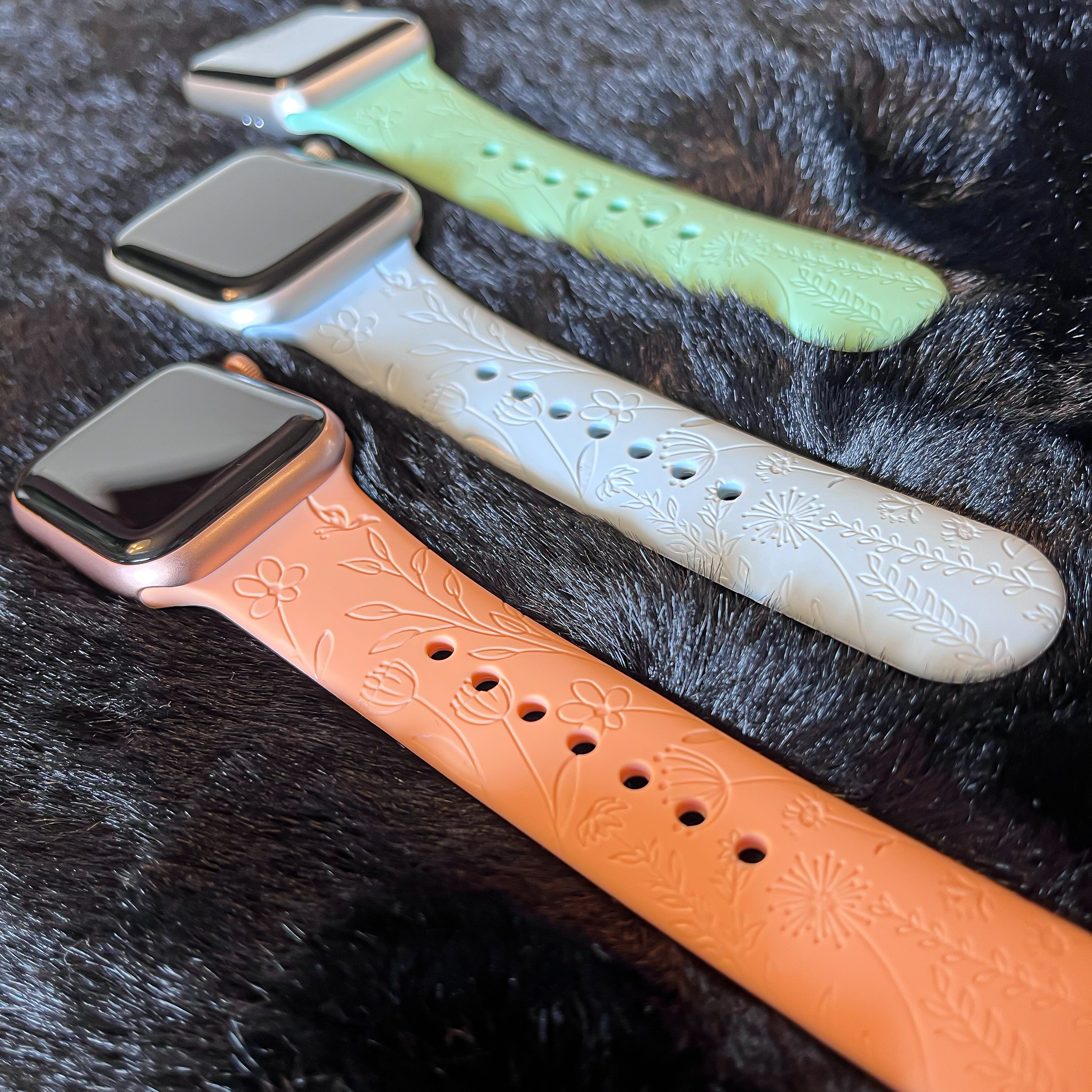 Apple Watch druck Sportarmband - Blumen orange