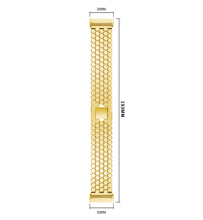 Fitbit Versa 3 / Sense Fisch stahl Gliederarmband - gold