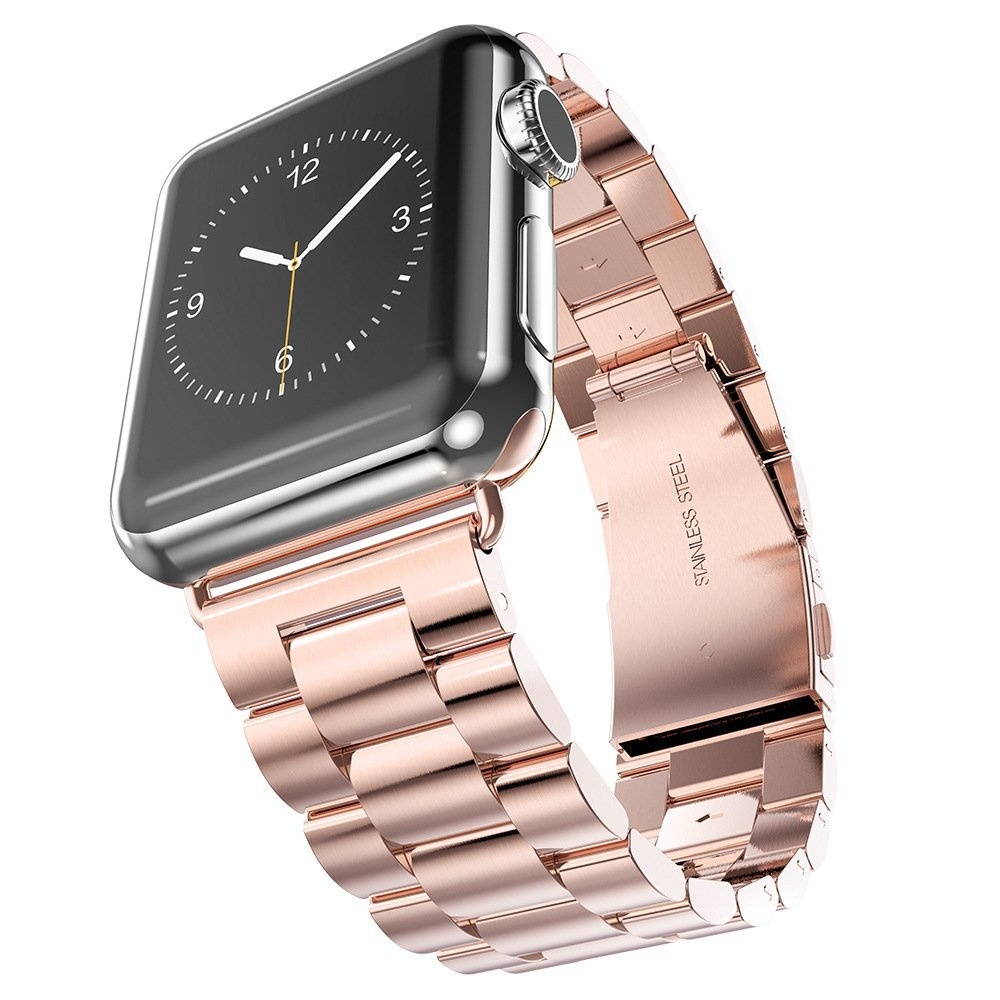 Apple Watch Perlen stahl Gliederarmband - Roségold
