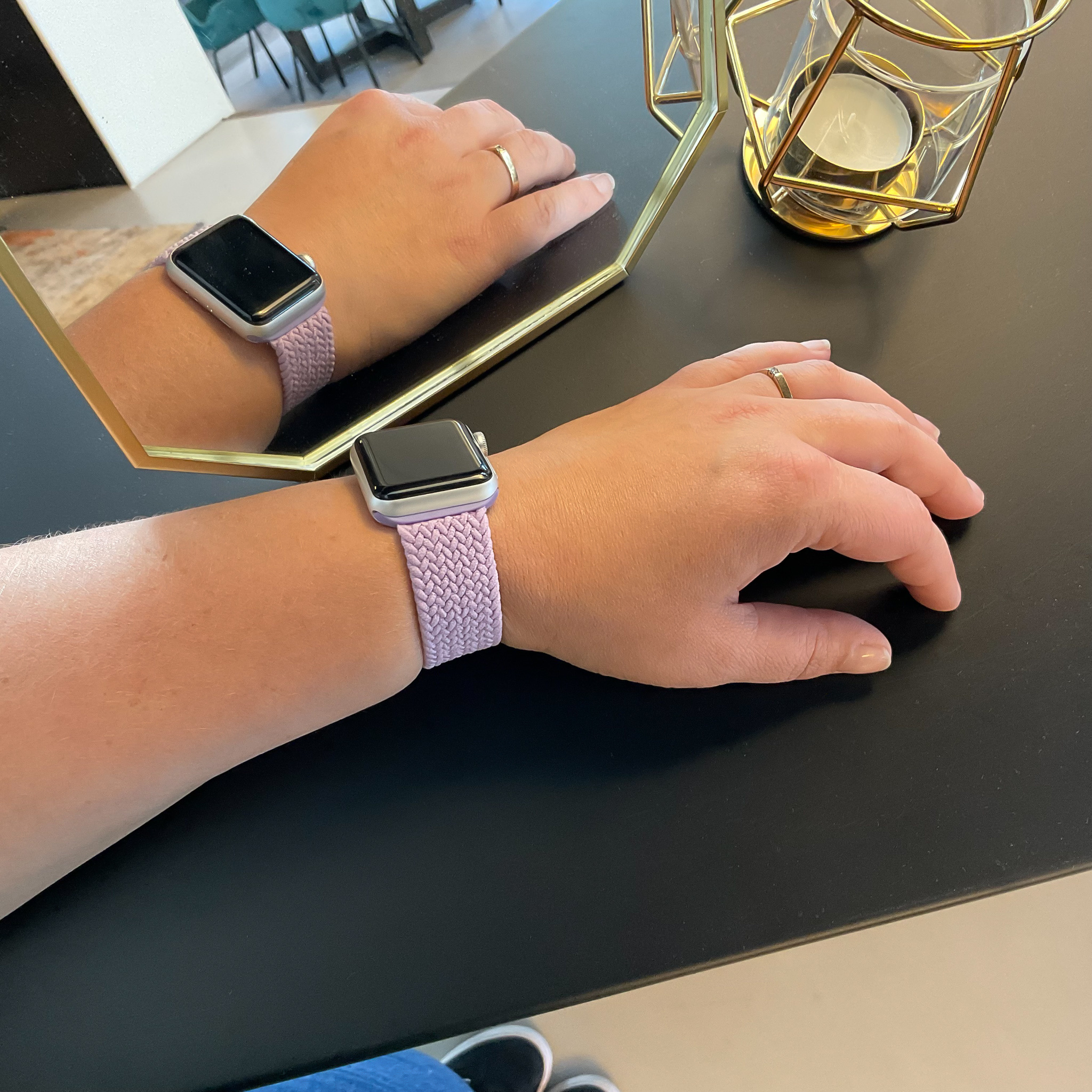 Apple Watch Nylon Geflochtenes Solo Loop - helllila