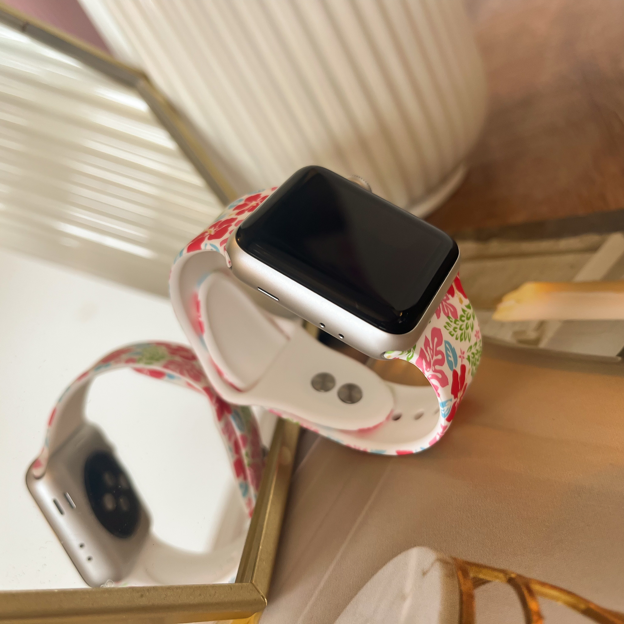 Apple Watch druck Sportarmband - Blumen Multi
