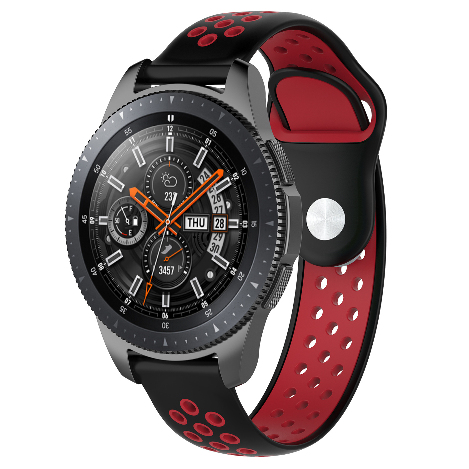 Samsung Galaxy Watch Doppel Sportarmband - schwarz rot