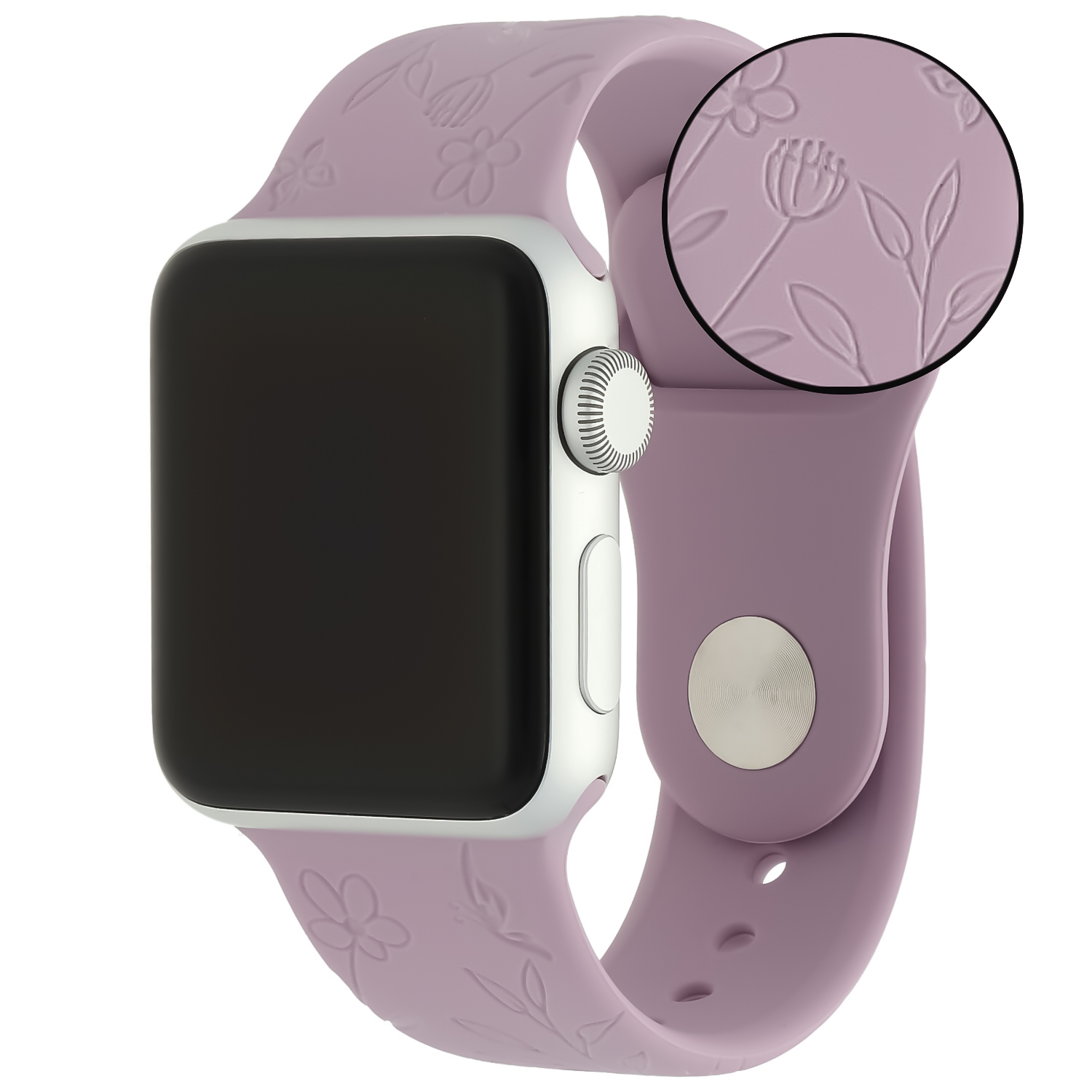 Apple Watch druck Sportarmband - Blumen lila
