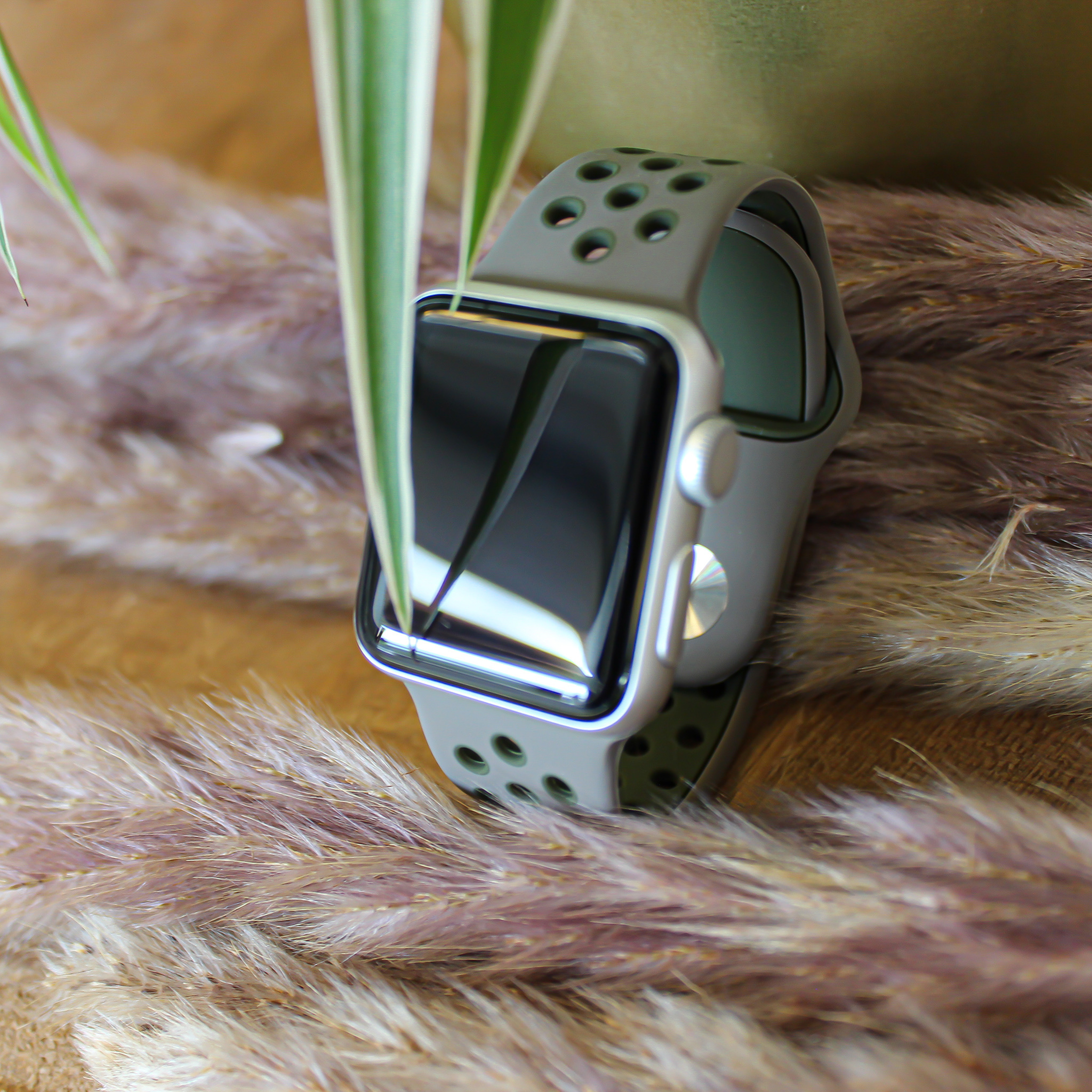 Apple Watch Doppel Sportarmband - olivgrau khaki