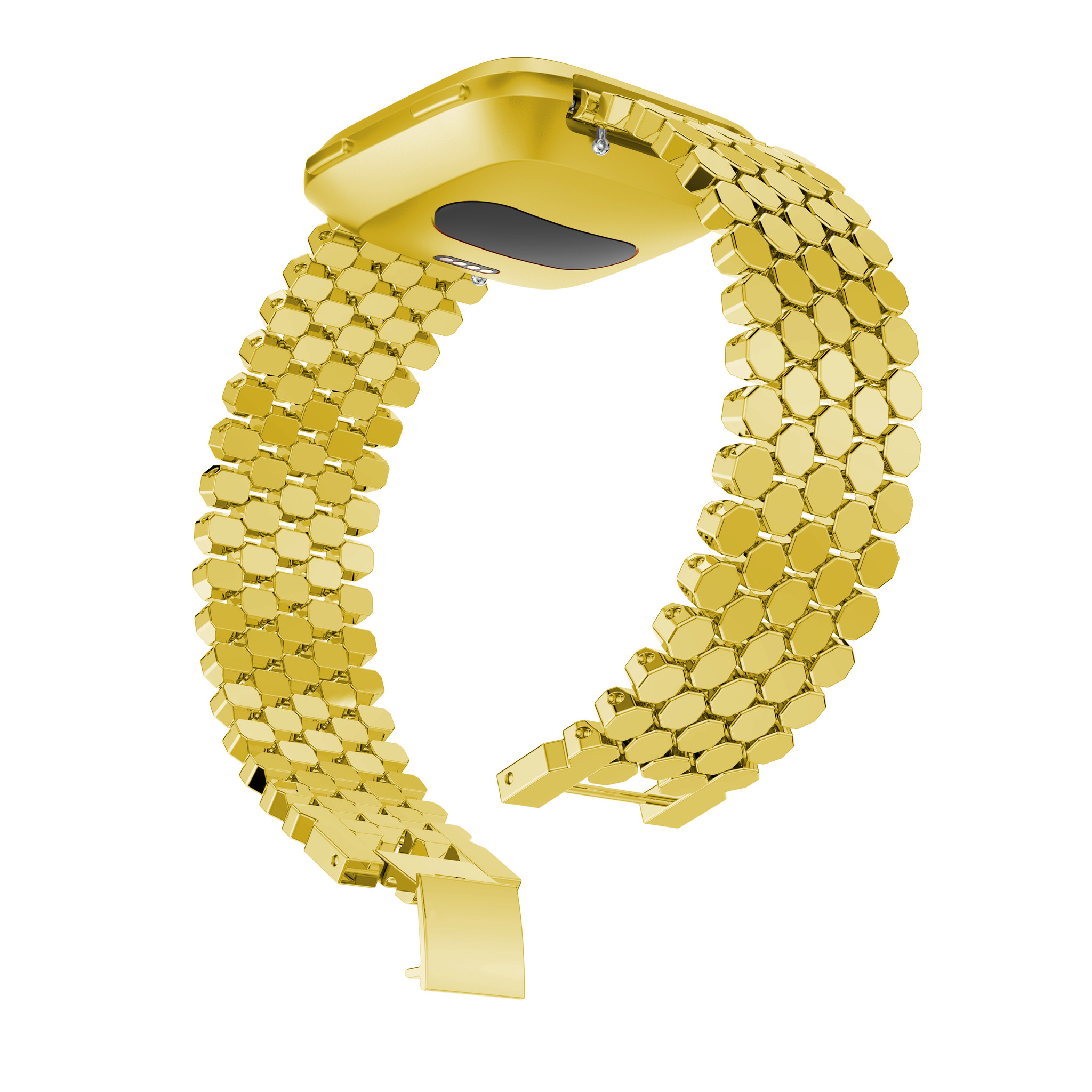 Fitbit Versa Fisch stahl Gliederarmband - gold