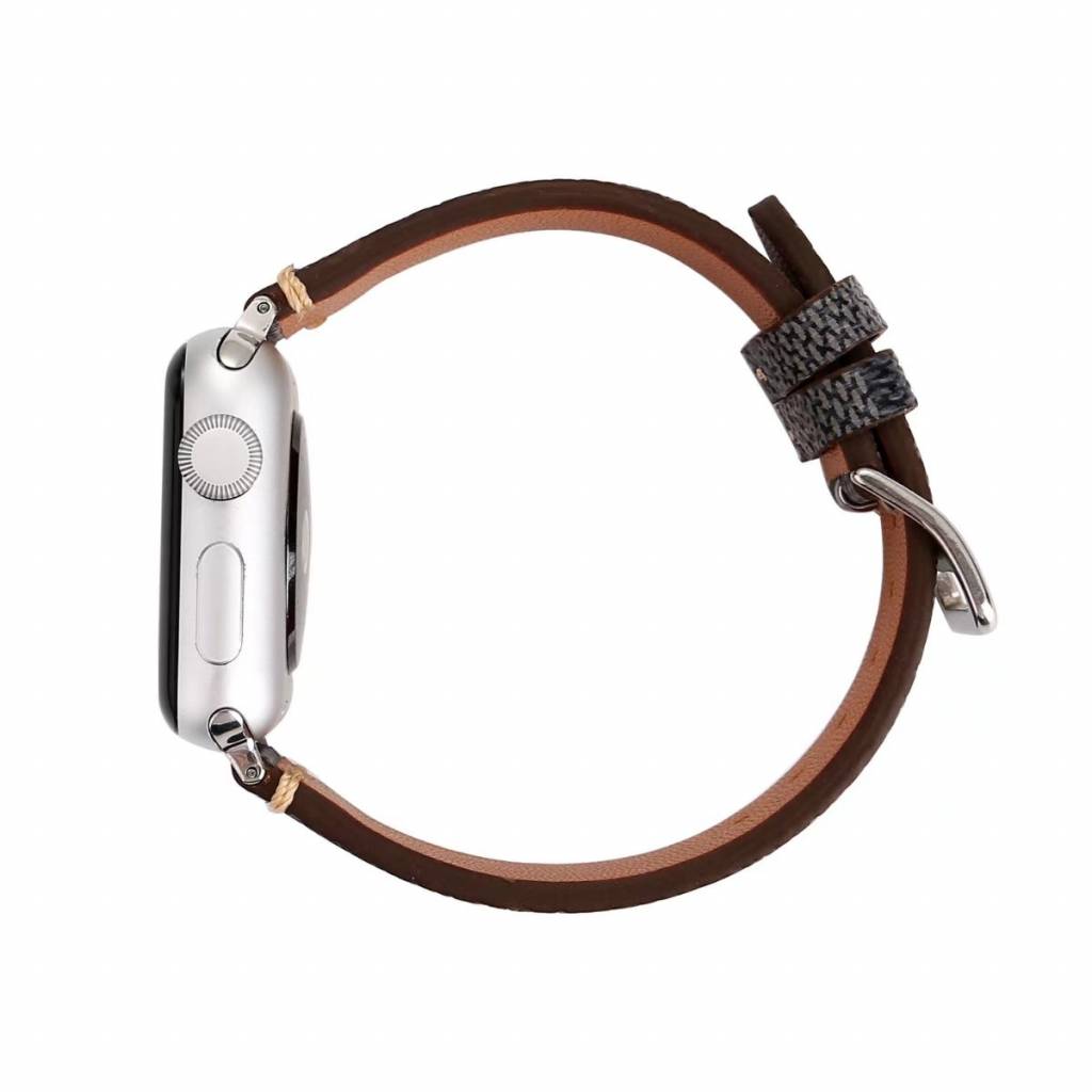 Apple Watch gitter Lederarmband - schwarz