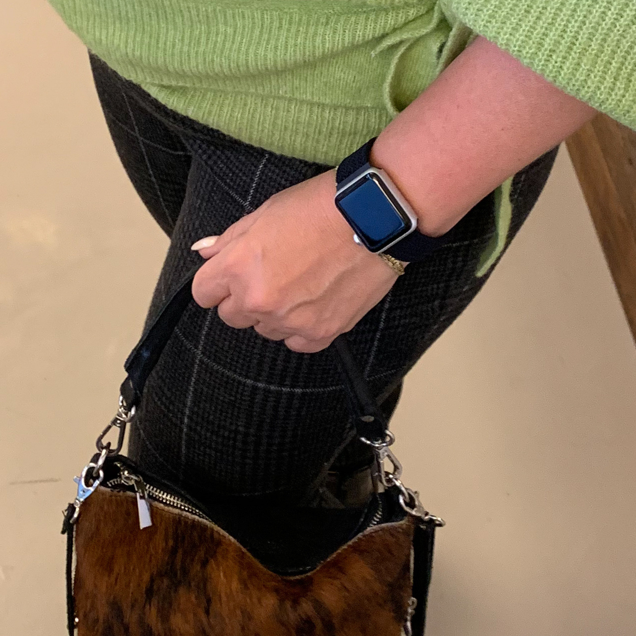 Apple Watch Nylon Geflochtenes Solo Loop - Schwarz