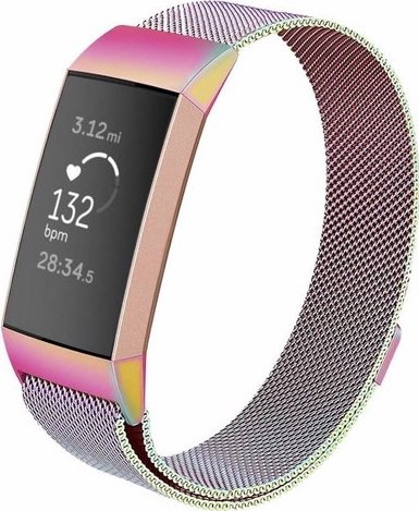 Fitbit Charge 3 & 4 Milanaise Armband - bunt