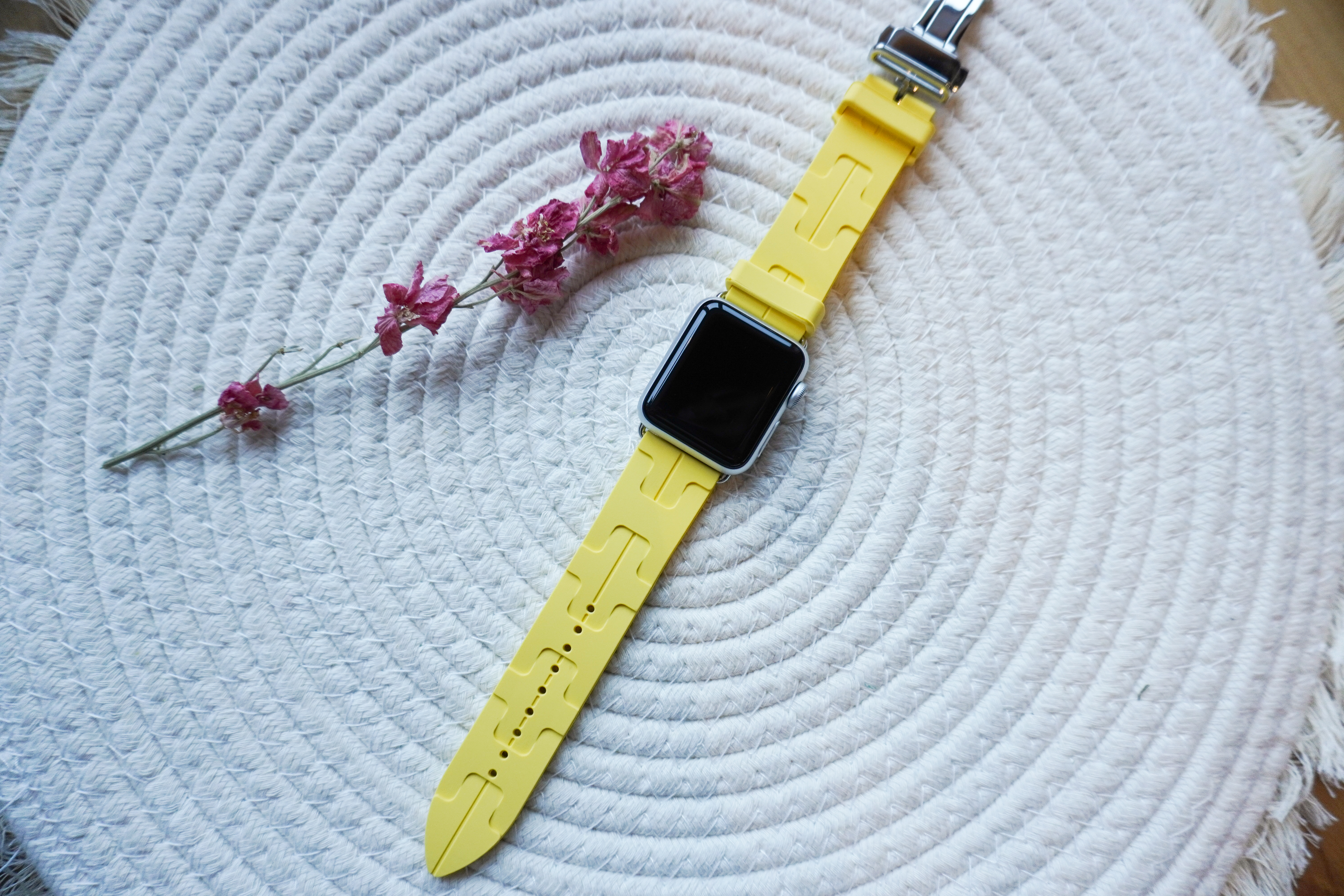 Apple Watch Sportarmband Hermès kilim single tour - gelb