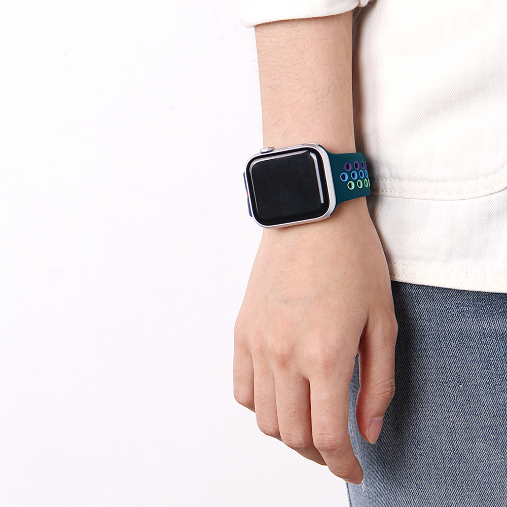 Apple Watch Doppel Sportarmband - bunt blau