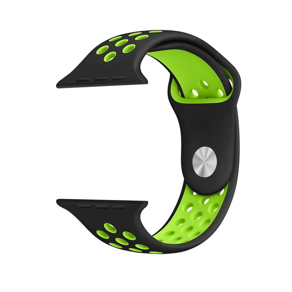 Apple Watch Doppel Sportarmband - schwarz grün