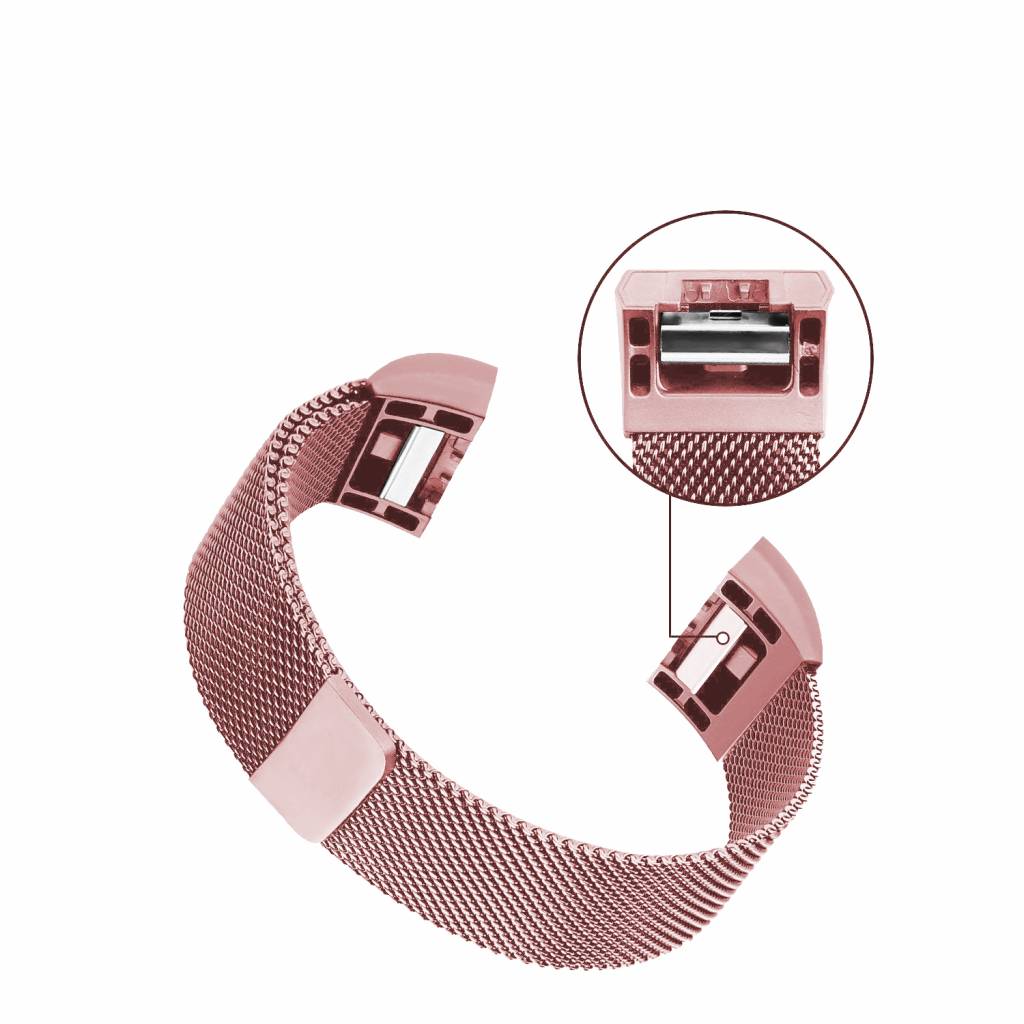 Fitbit Charge 2 Milanaise Armband - rosa