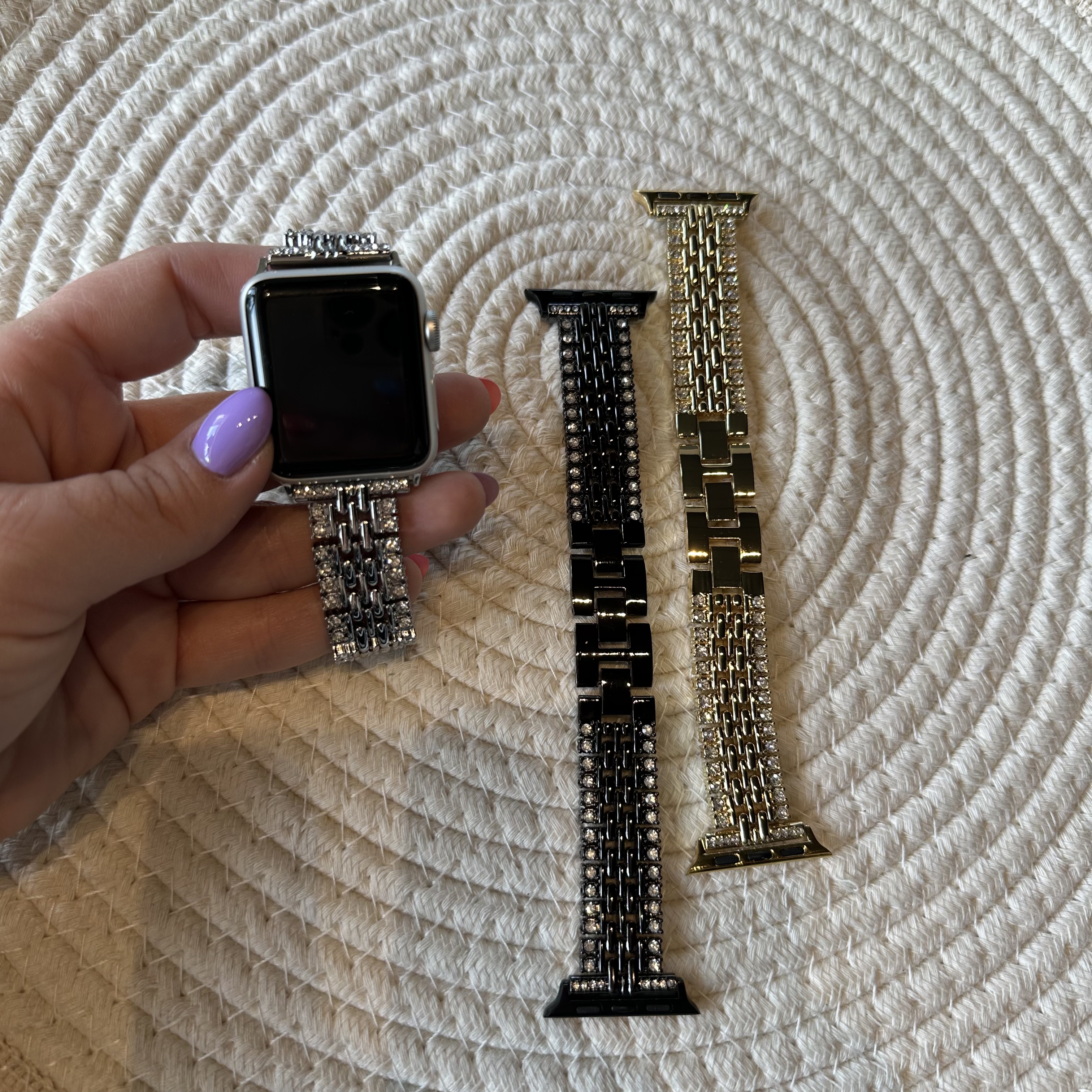  Apple Watch Stahl diamant-Gliederband Eline - Silber