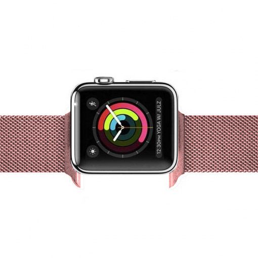 Apple Watch Milanaise Armband - rosa rot