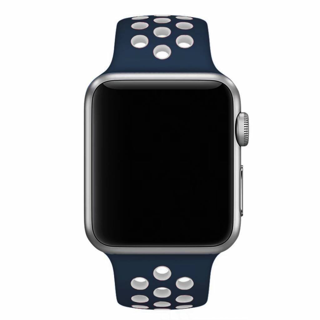 Apple Watch Doppel Sportarmband - blau und weiß