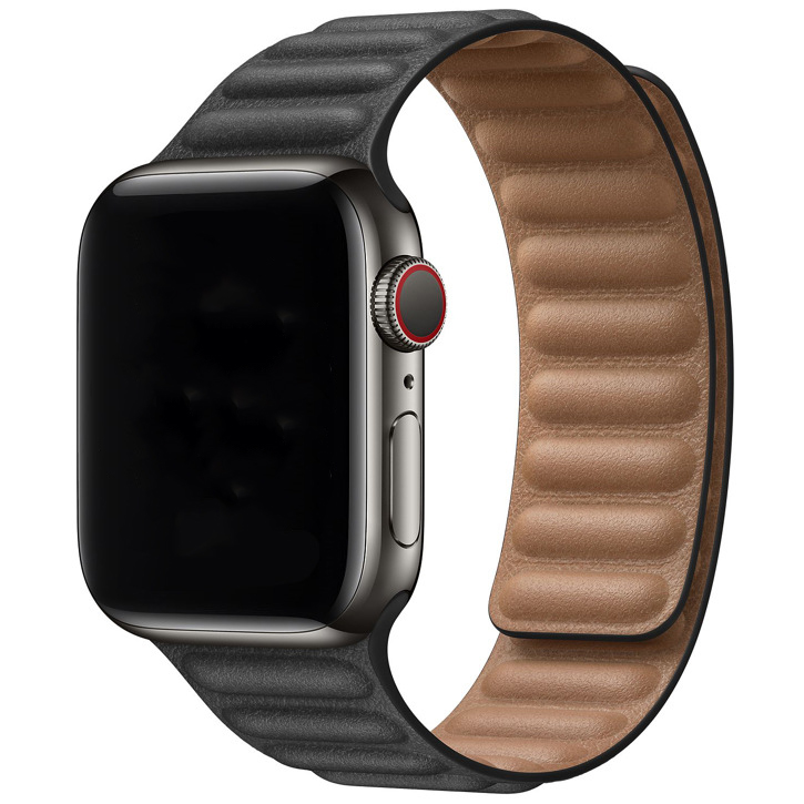 Apple Watch Solo Loop Lederarmband - schwarz