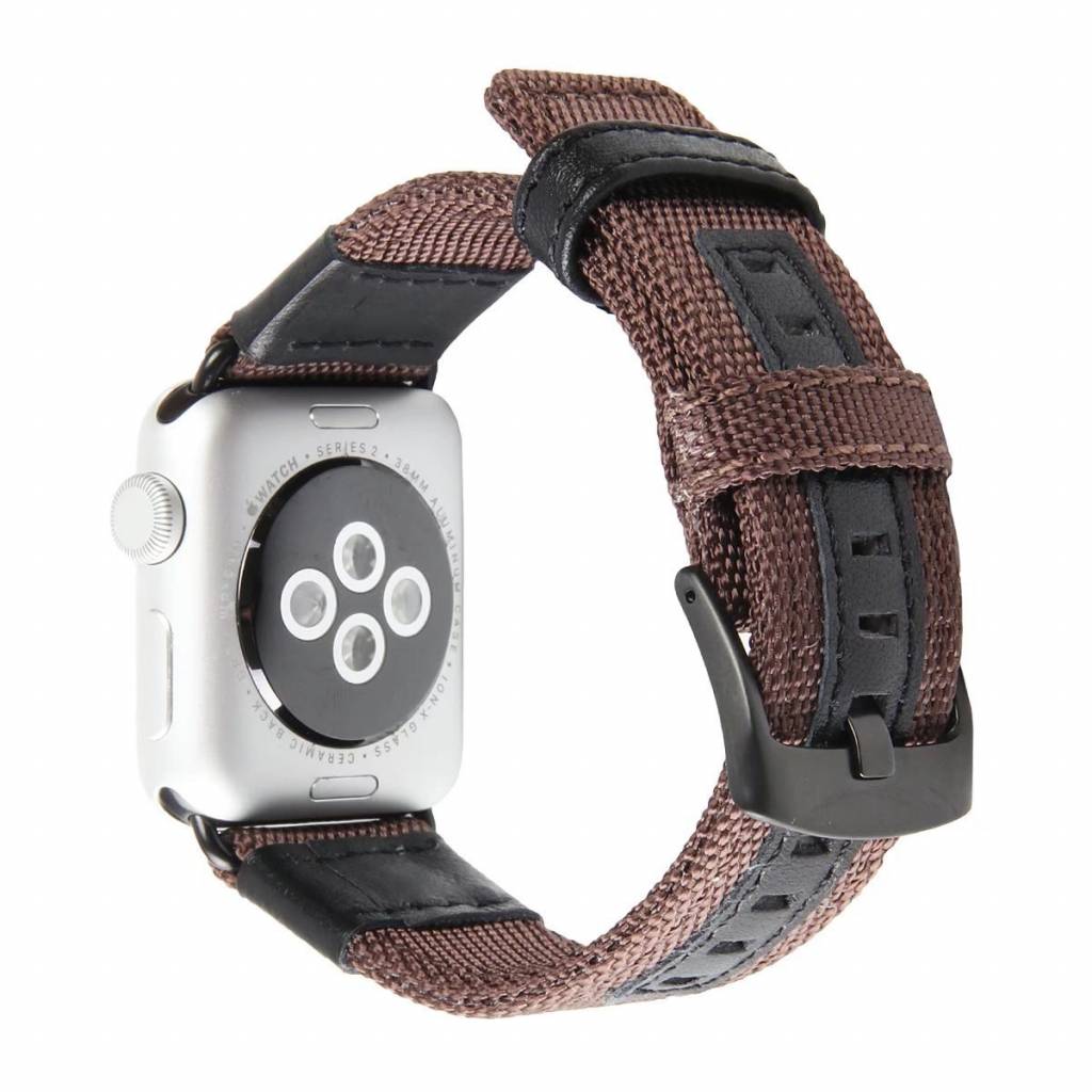 Apple Watch Nylon Militärarmband - braun