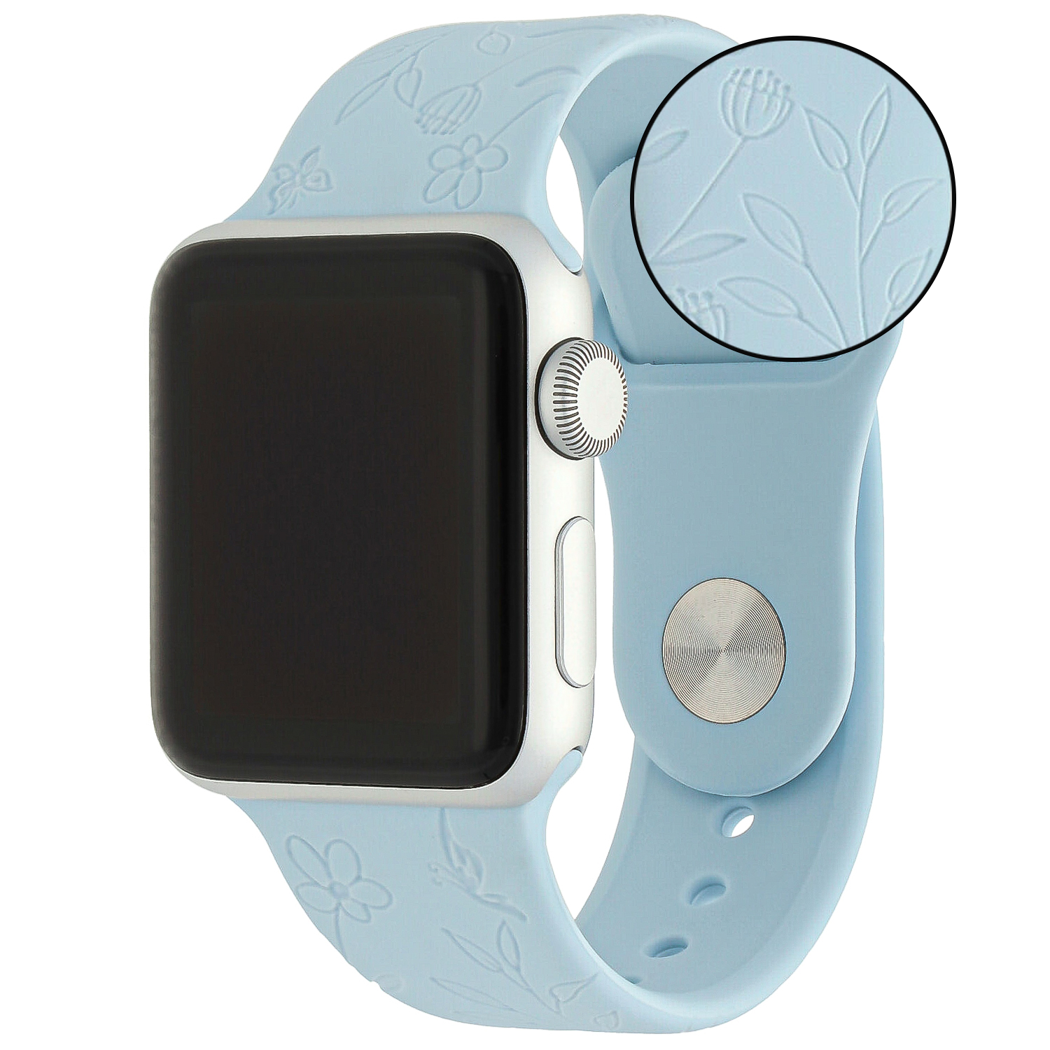 Apple Watch druck Sportarmband - floral blau