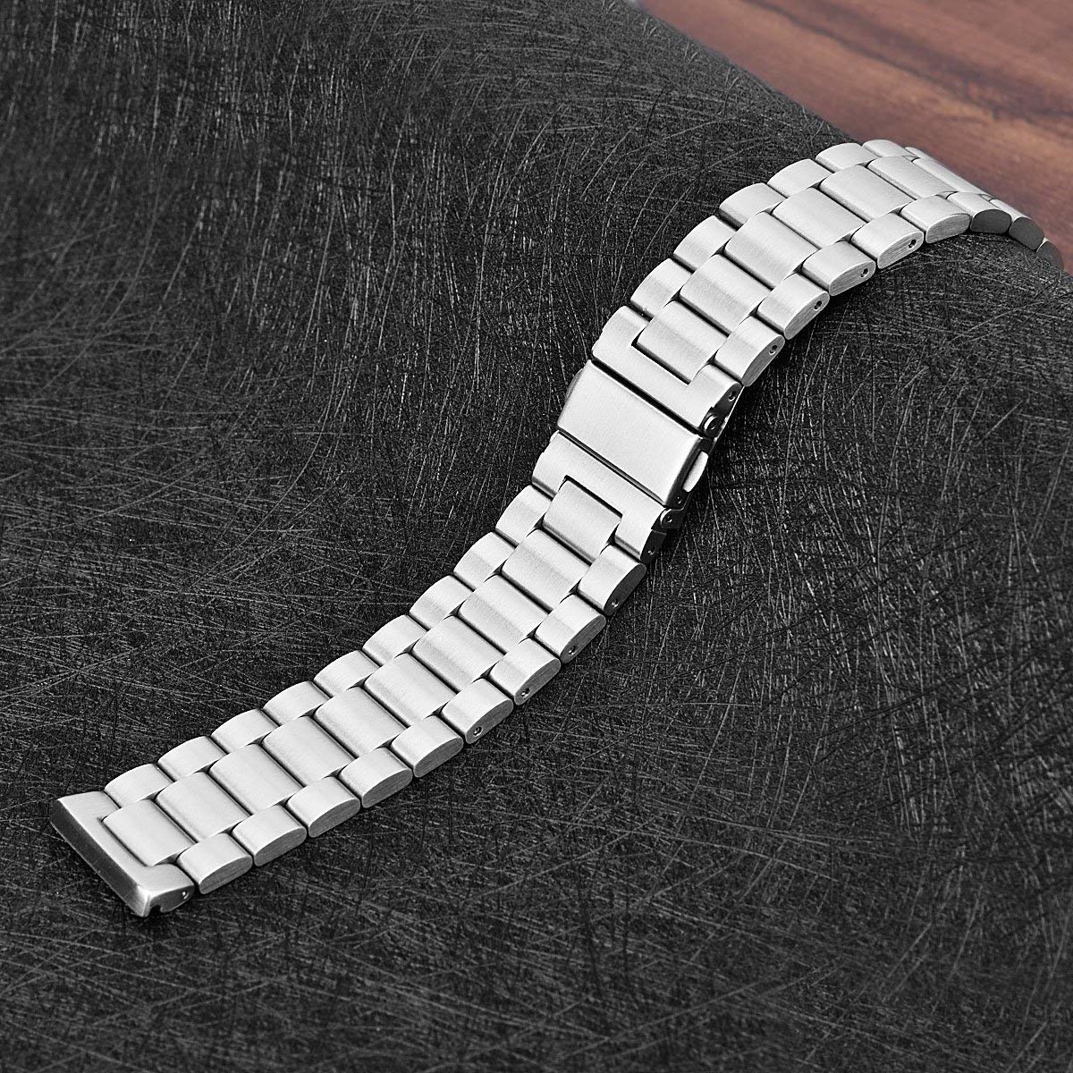 Fitbit Versa Perlen stahl Gliederarmband - silber