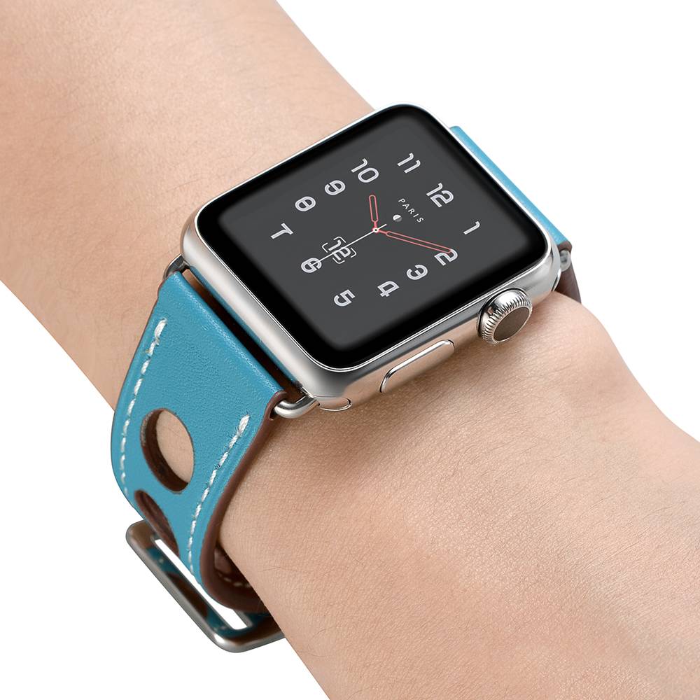 Apple Watch hermes Lederarmband - hellblau