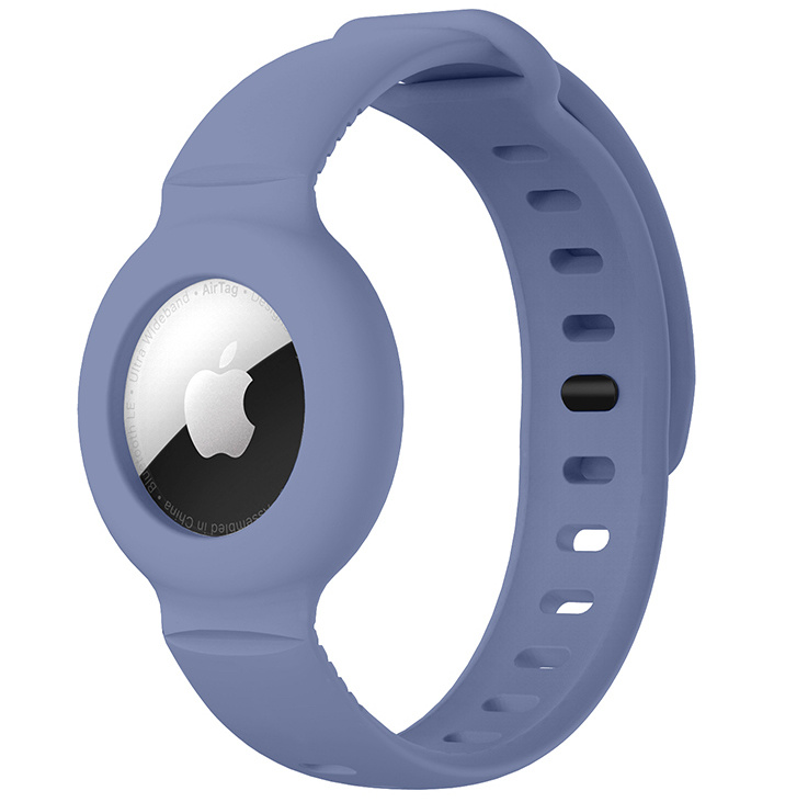 Apple AirTag Kinder Silikon Armband + Anhänger Blau