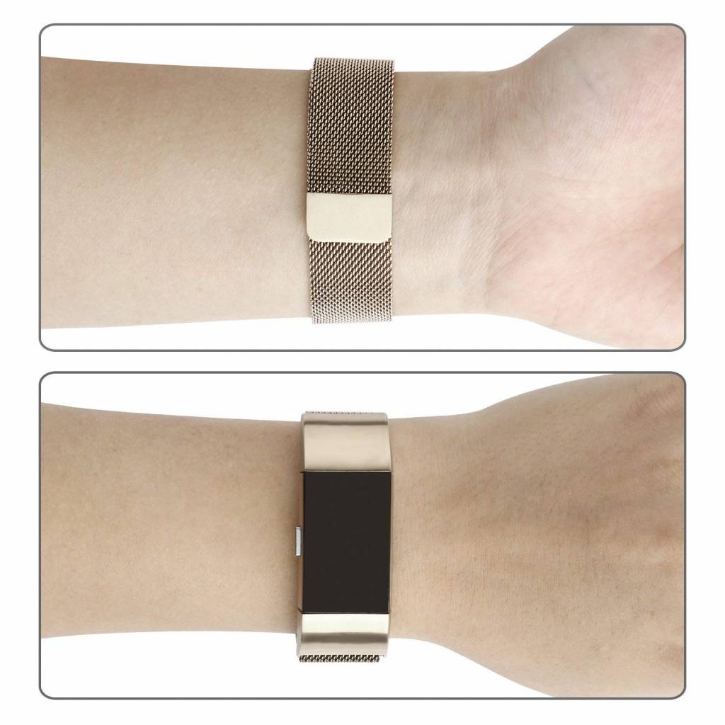 Fitbit Charge 2 Milanaise Armband - champagne