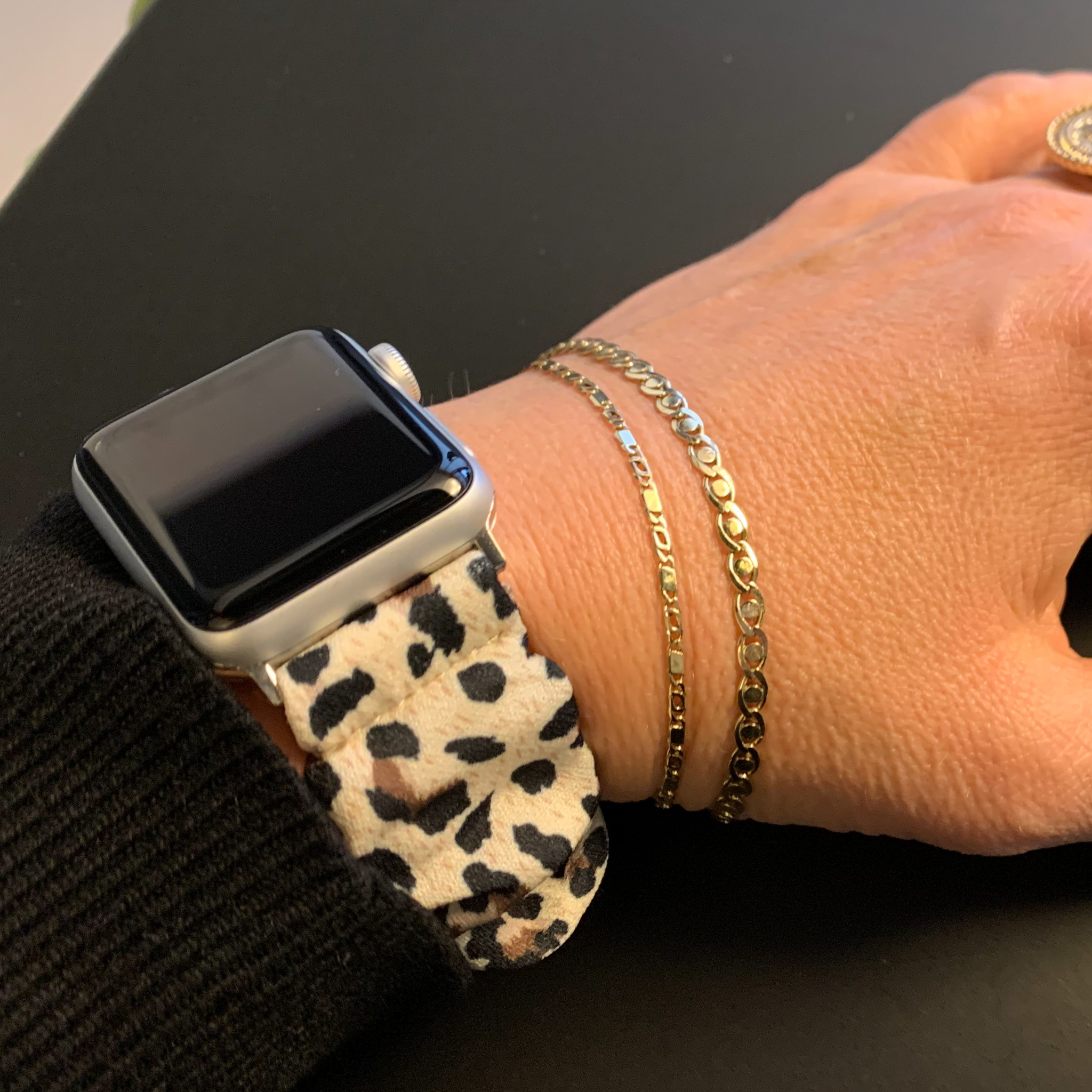 Apple Watch Nylon scrunchie Armband - Panther
