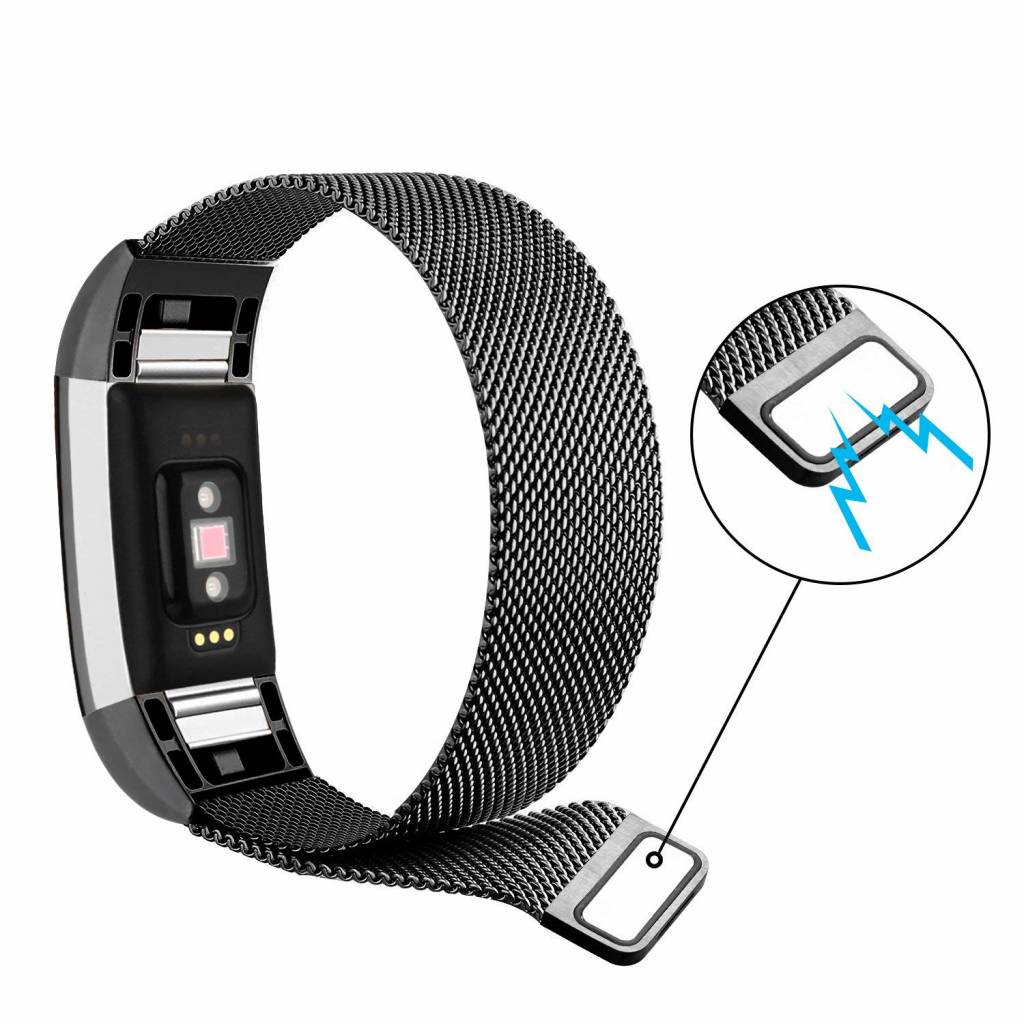 Fitbit Charge 2 Milanaise Armband - schwarz