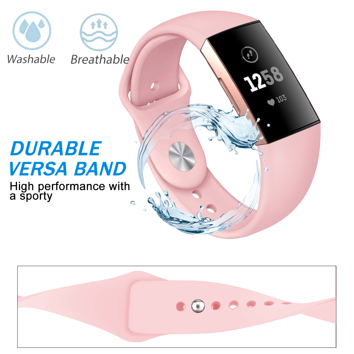 Fitbit Charge 3 & 4 Sportarmband - rosa