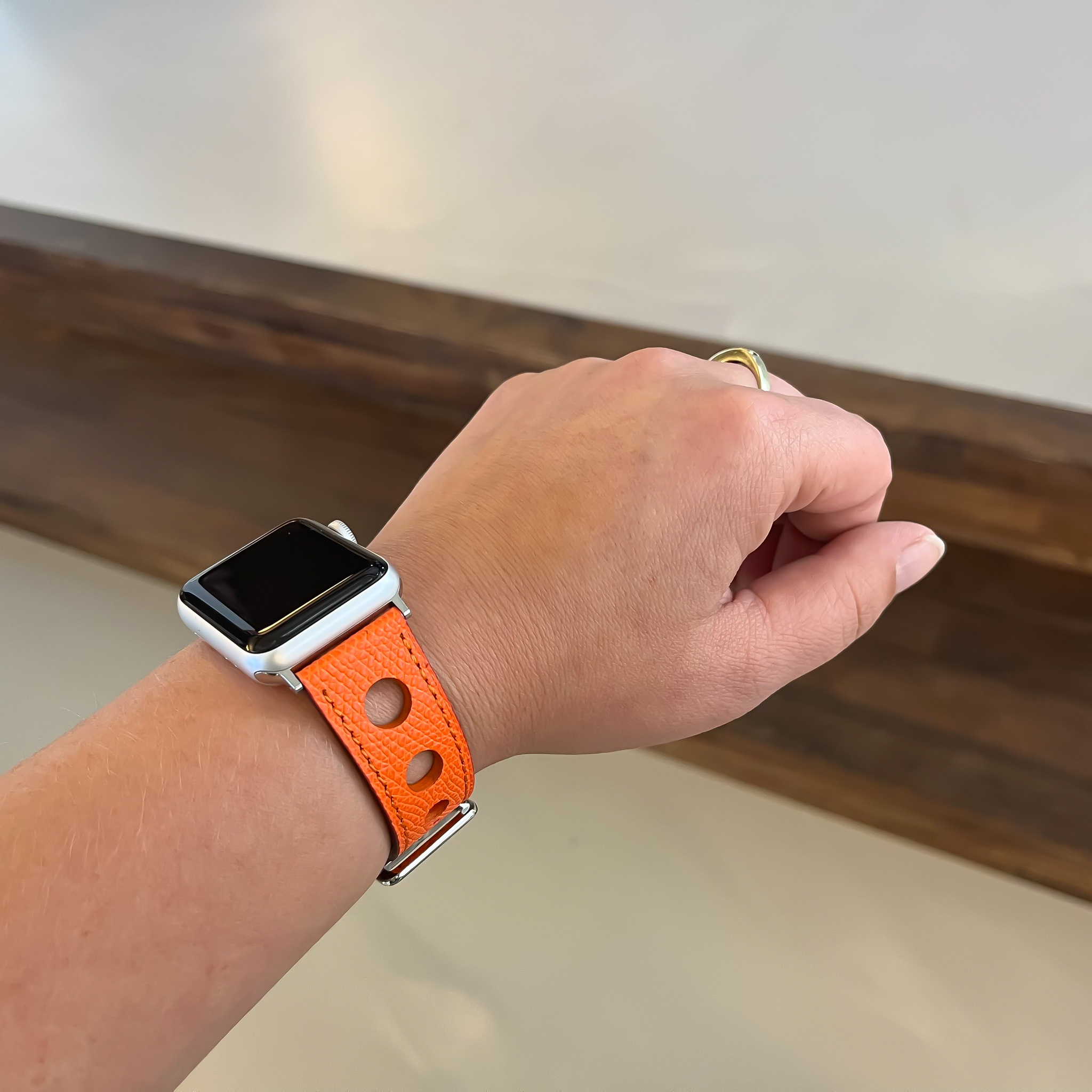 Apple Watch hermes Lederarmband - orange