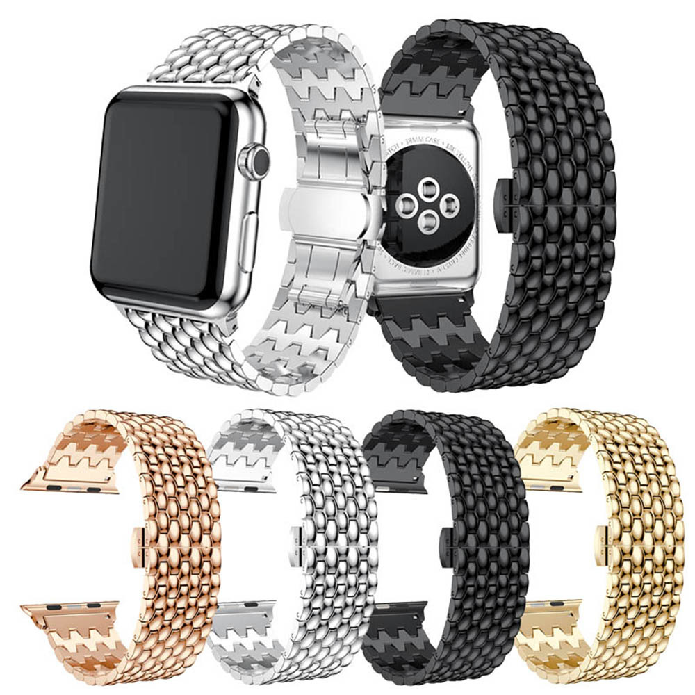 Apple Watch stahl drache Gliederarmband - schwarz