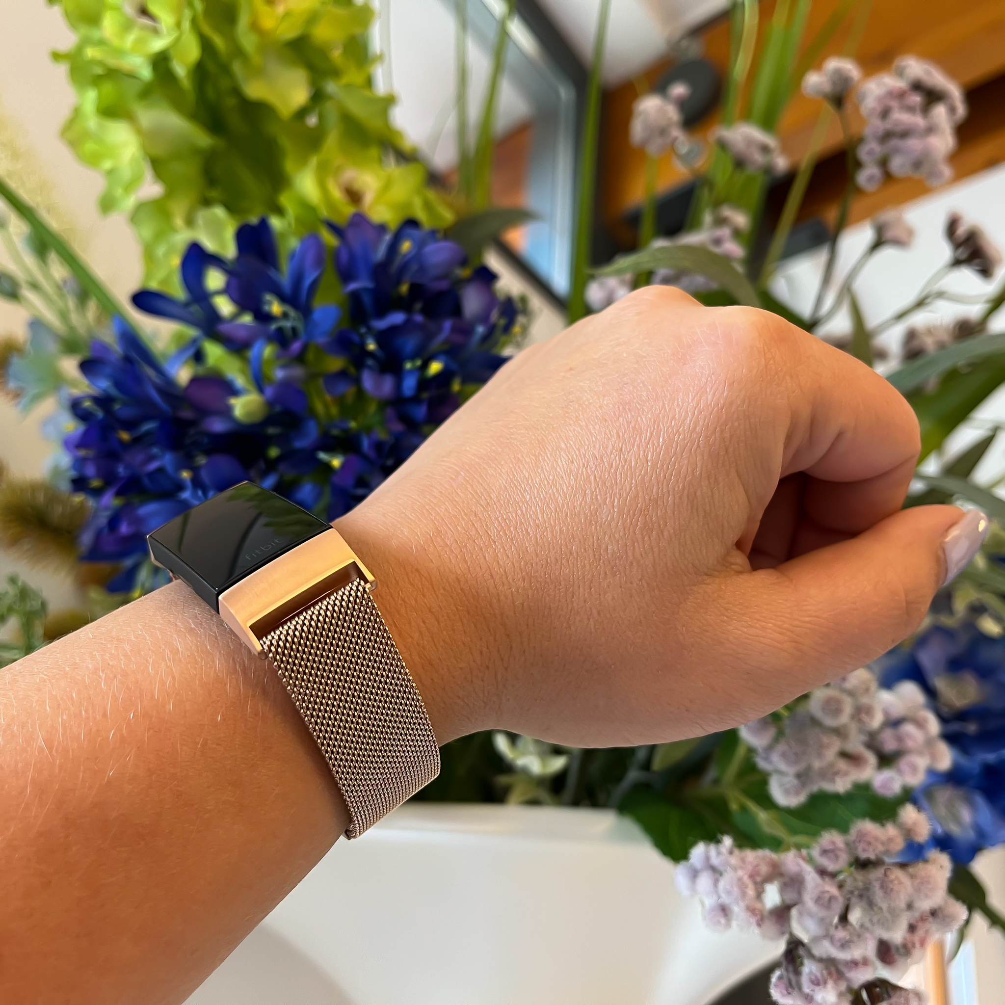 Fitbit Charge 3 & 4 Milanaise Armband - rose gold