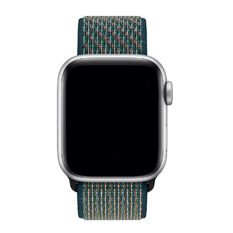 Apple Watch Nylon Sport Loop - hyperkarminrot neptungrün