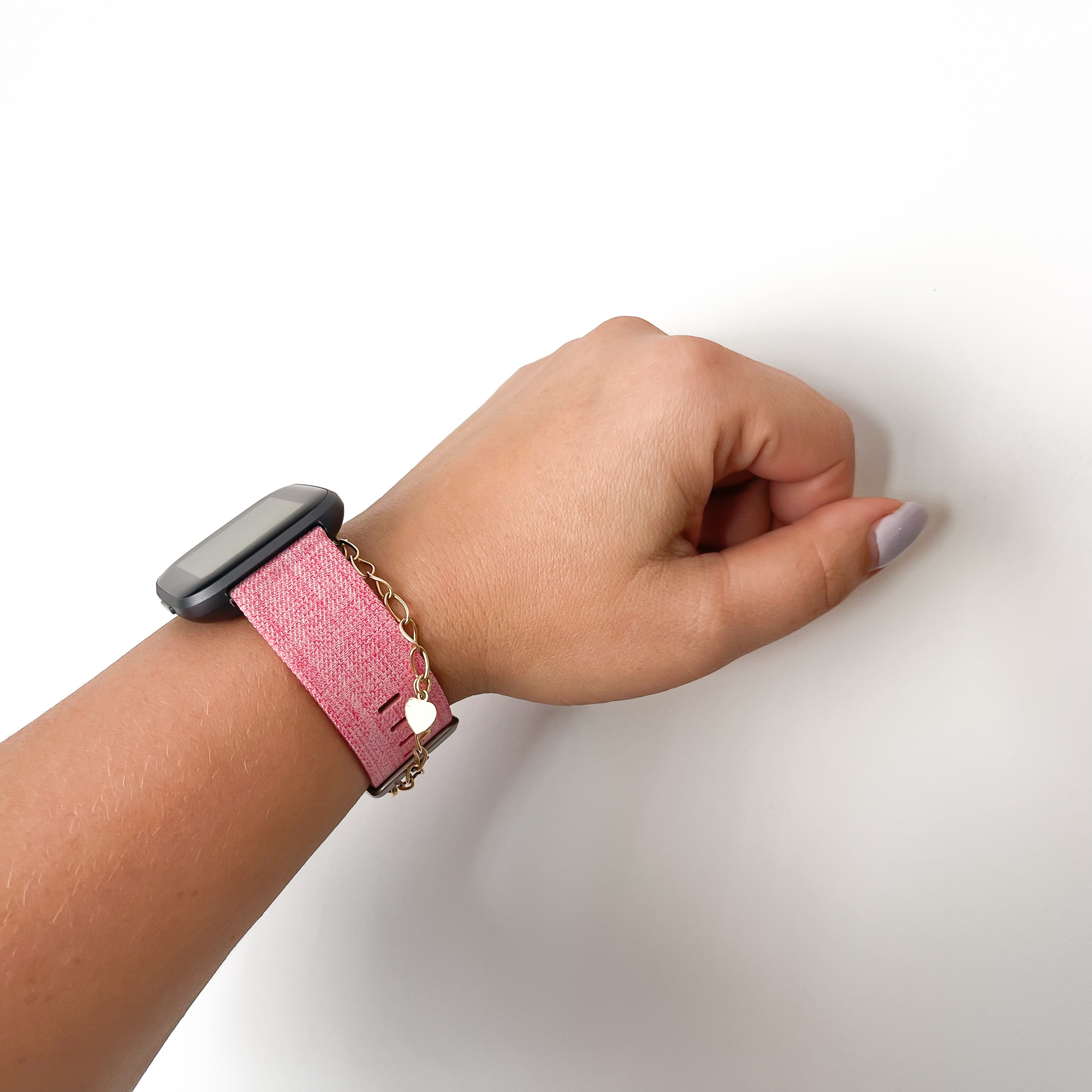 Fitbit Versa Nylon Schnallenband - rosa
