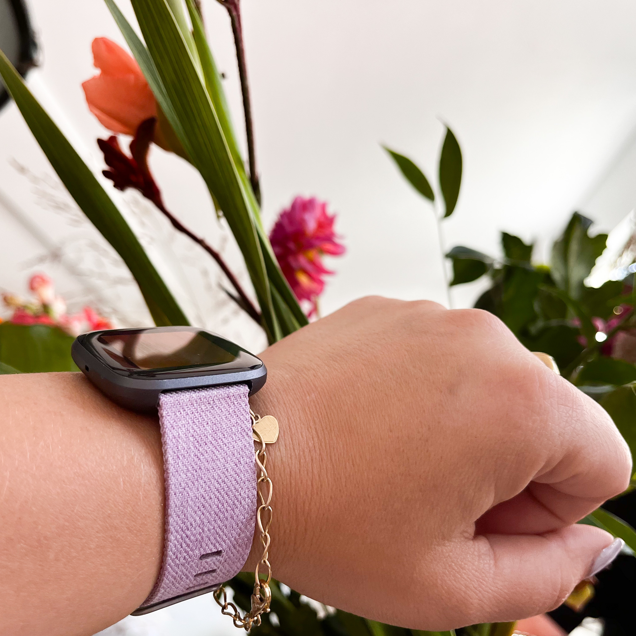 Fitbit Versa Nylon Schnallenband - lavendel