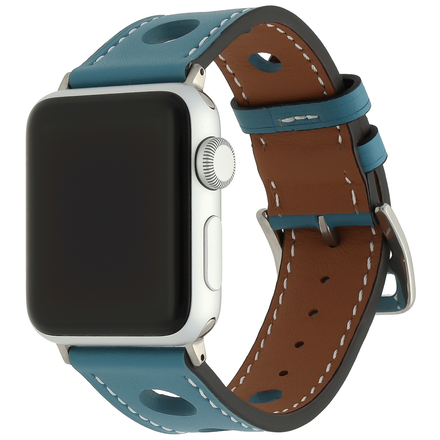Apple Watch hermes Lederarmband - hellblau
