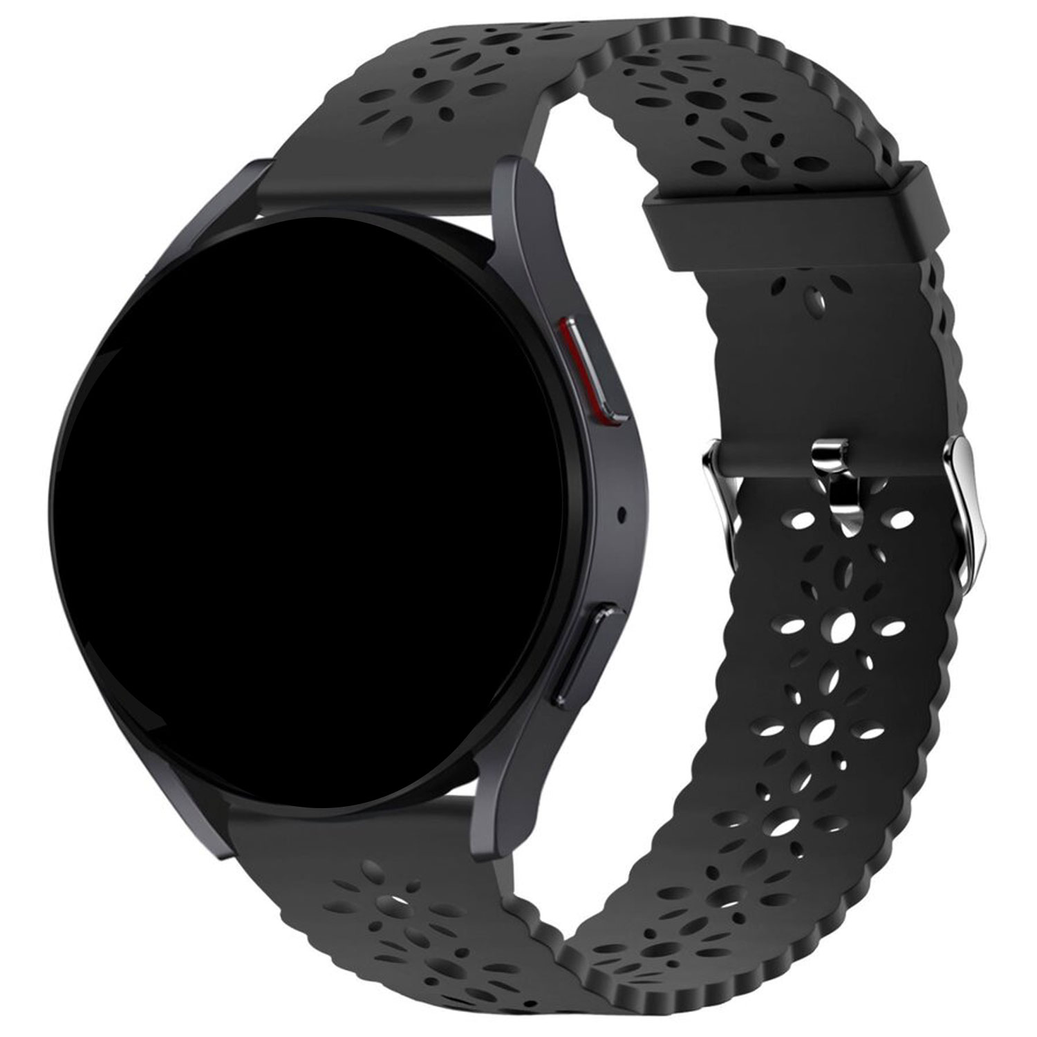 Samsung Galaxy Watch 4 helles Silikonband - schwarz