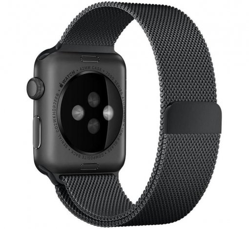 Apple Watch Milanaise Armband - schwarz