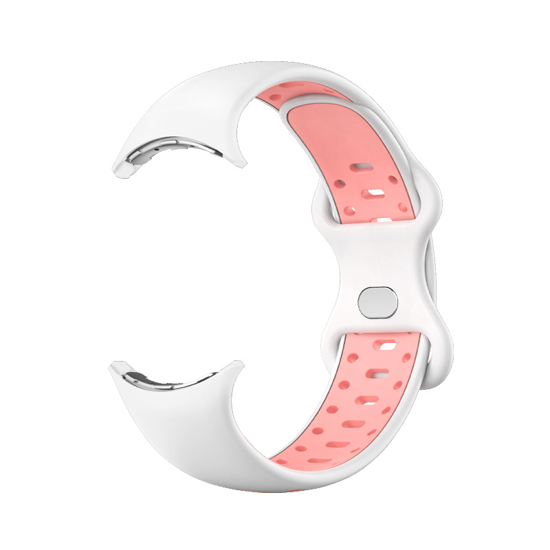 Google Pixel Watch Doppel Sportarmband - weiß rosa