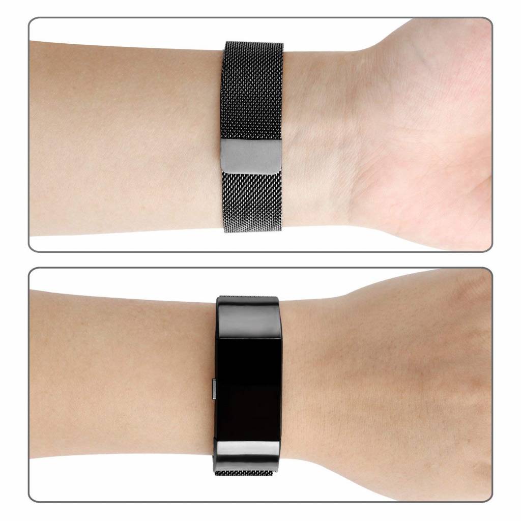 Fitbit Charge 2 Milanaise Armband - schwarz