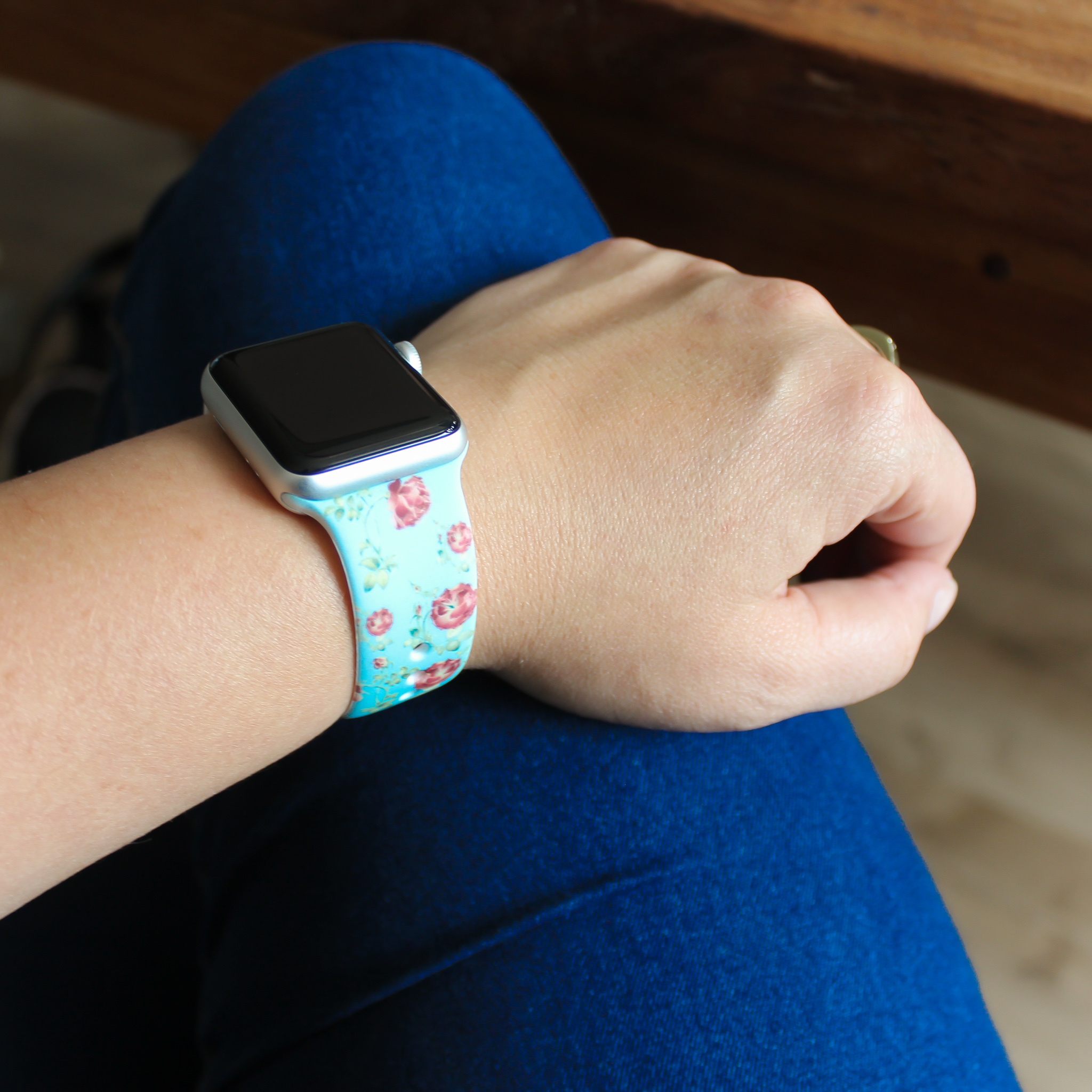 Apple Watch druck Sportarmband - rosa blau