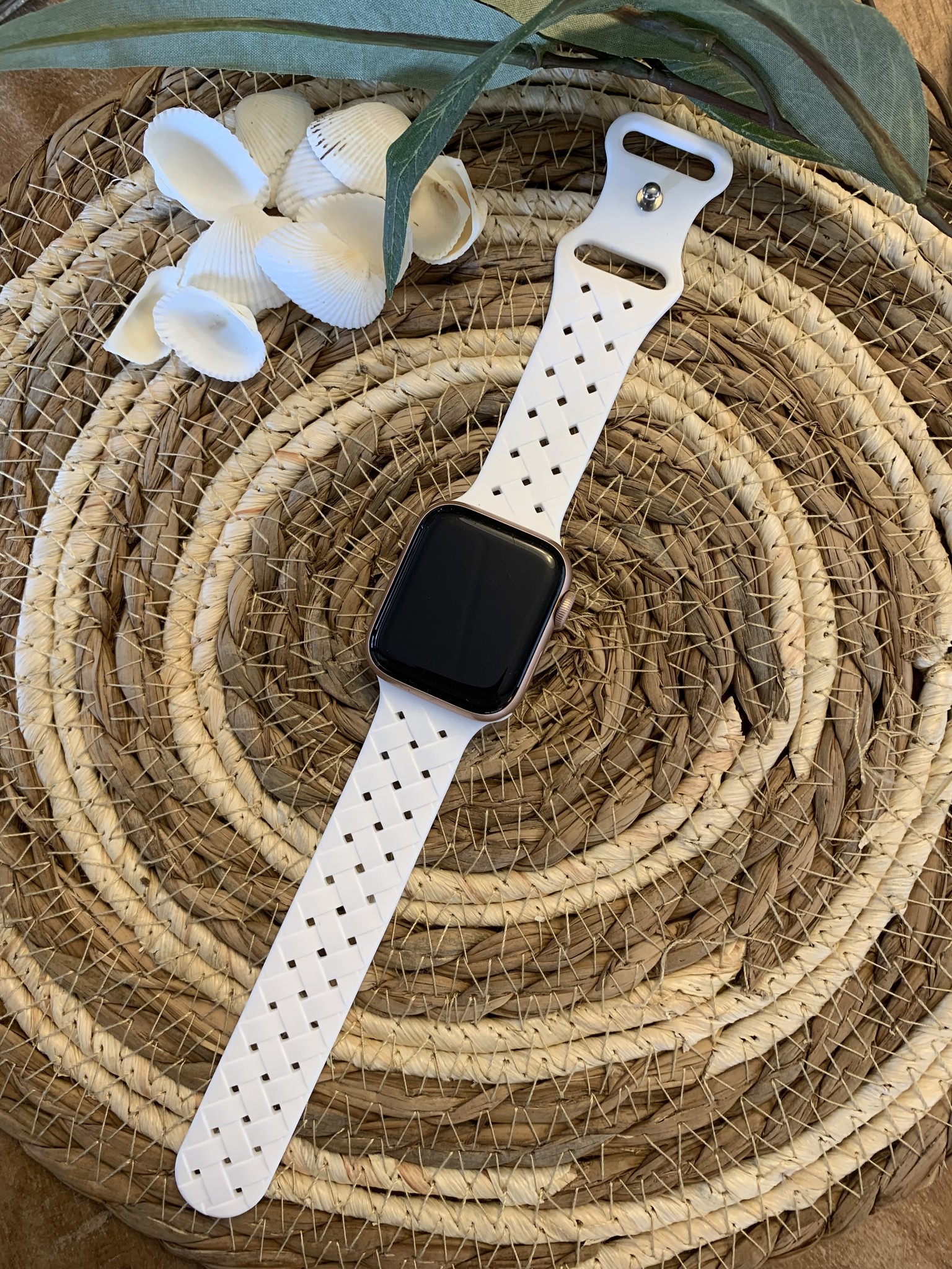 Apple Watch geflochtenes Sportarmband - weiß