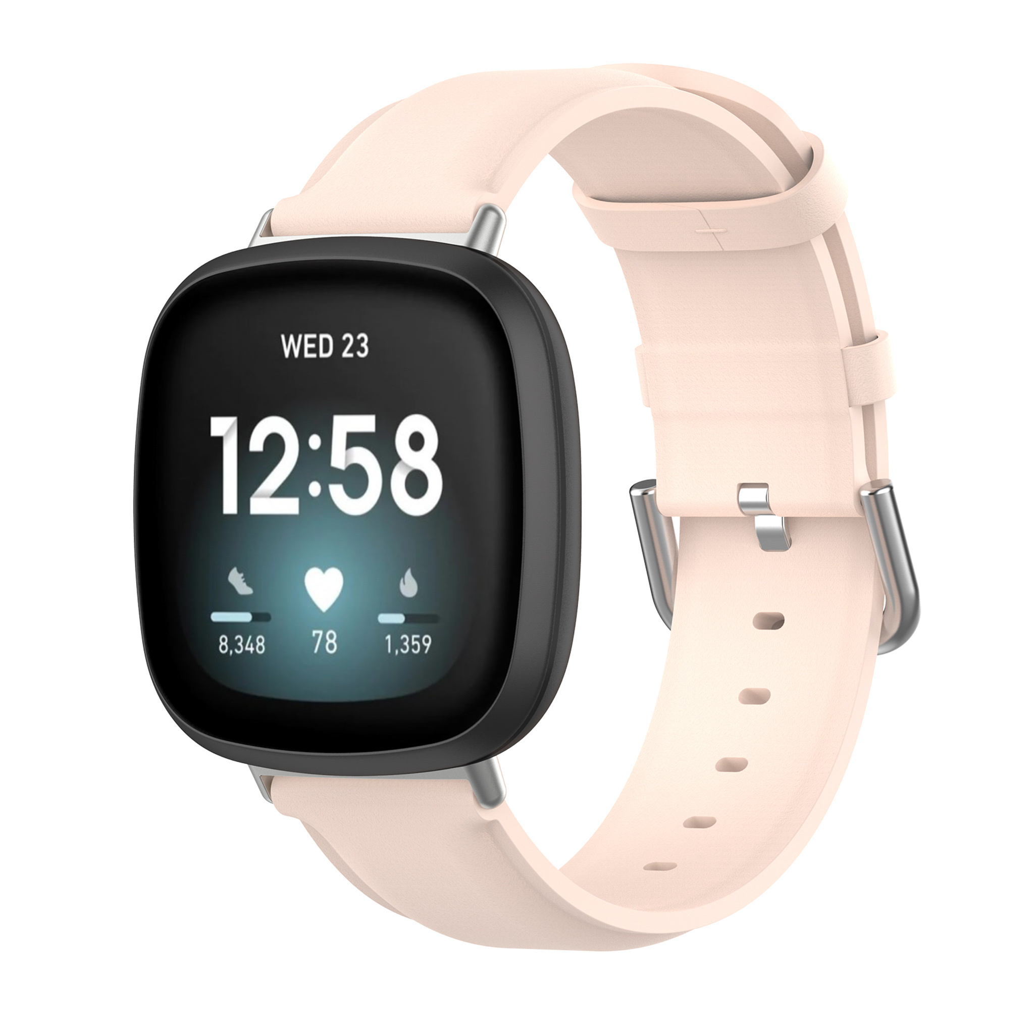 Fitbit Versa 3 / Sense Lederband - rosa