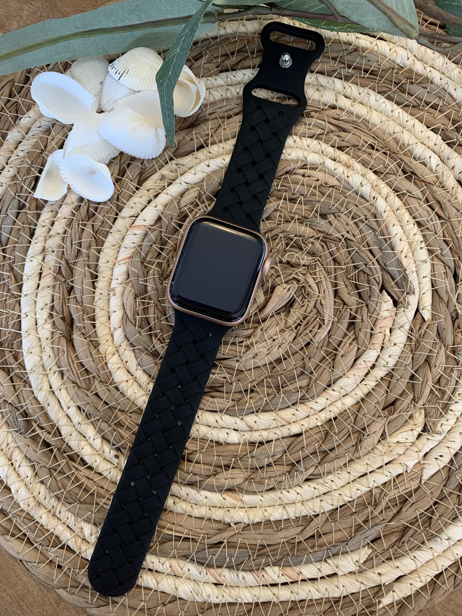 Apple Watch geflochtenes Sportarmband - schwarz