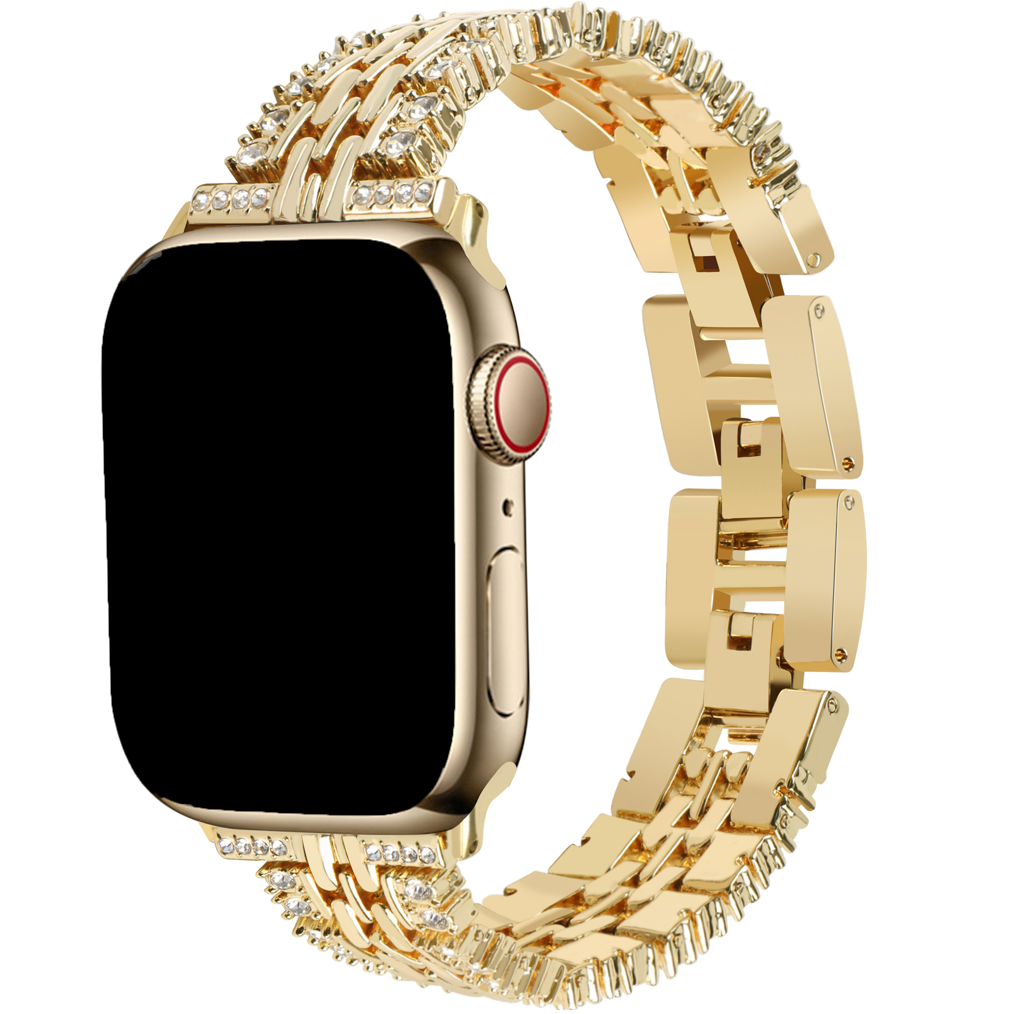  Apple Watch Stahl diamant-Gliederband Eline - Gold