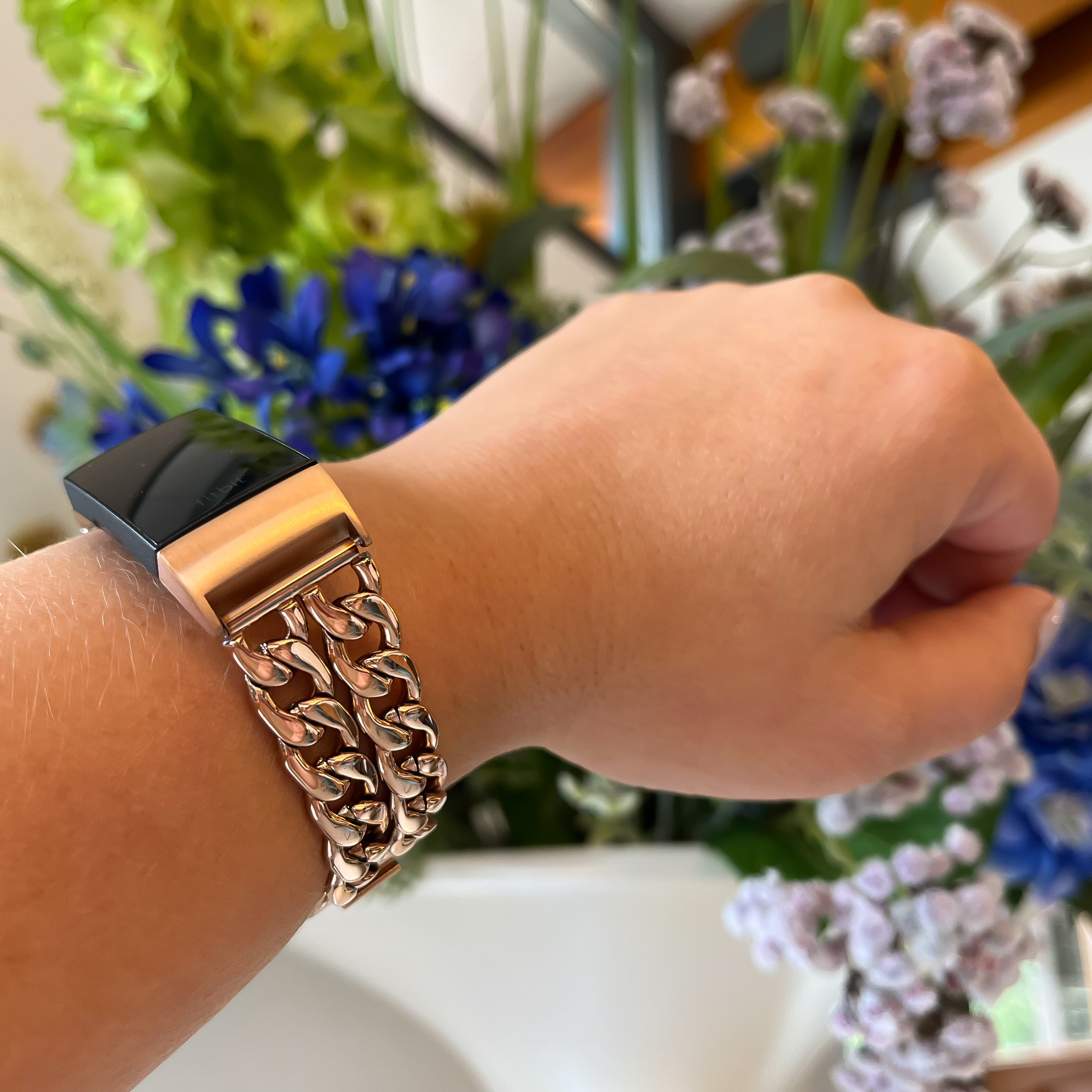 Fitbit Charge 3 & 4 stahl cowboy Gliederarmband - rose gold