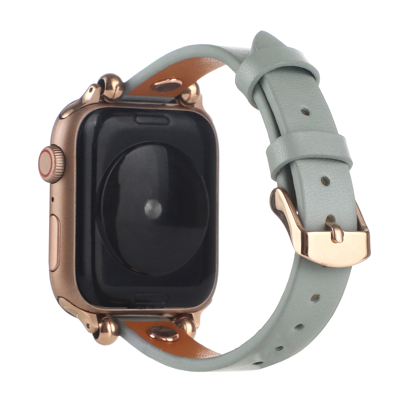Apple Watch schlankes Lederarmband - blau