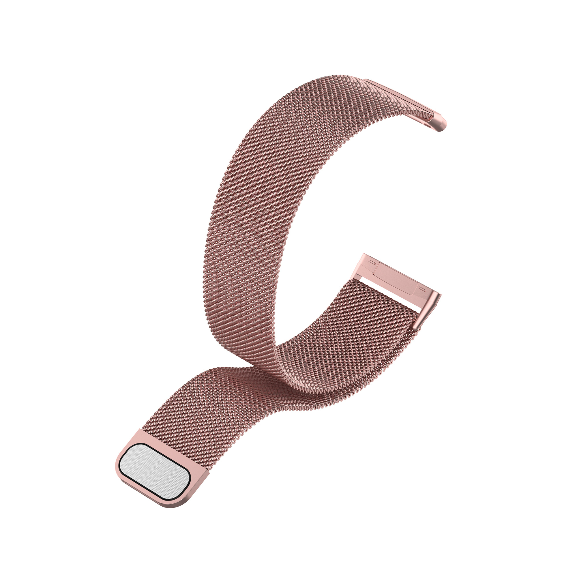 Fitbit Versa 3 / Sense Milanaise Armband - rosa rot