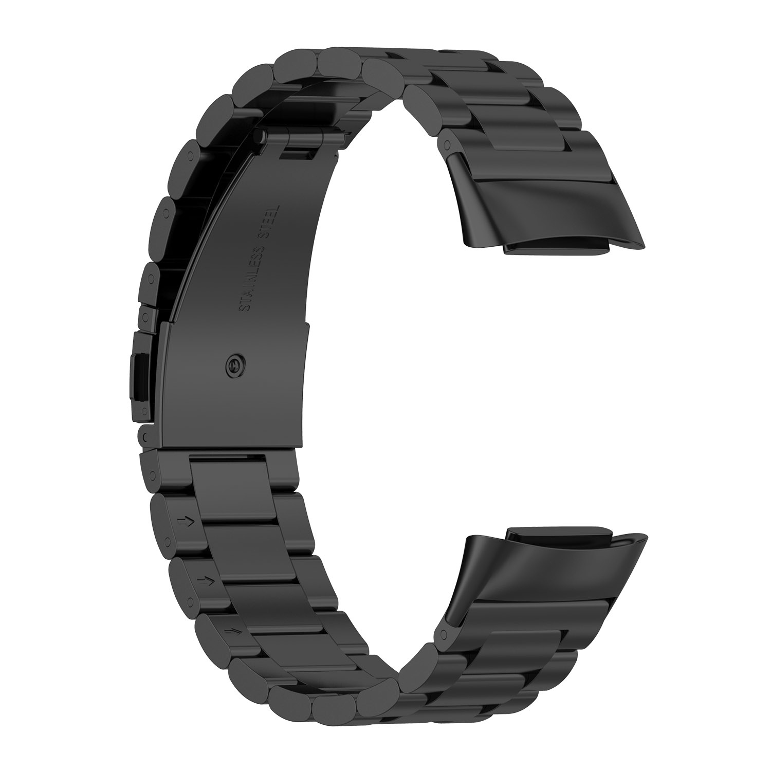 Fitbit Charge 5 Perlen stahl Gliederarmband - schwarz