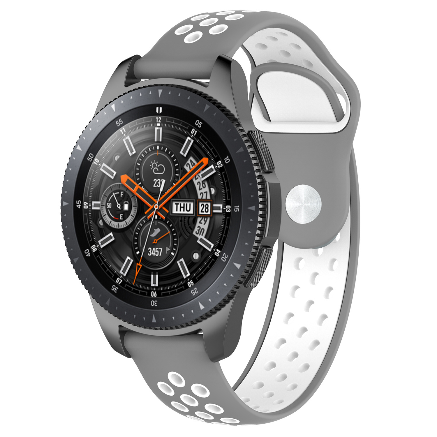 Samsung Galaxy Watch Doppel Sportarmband - grau-weiß